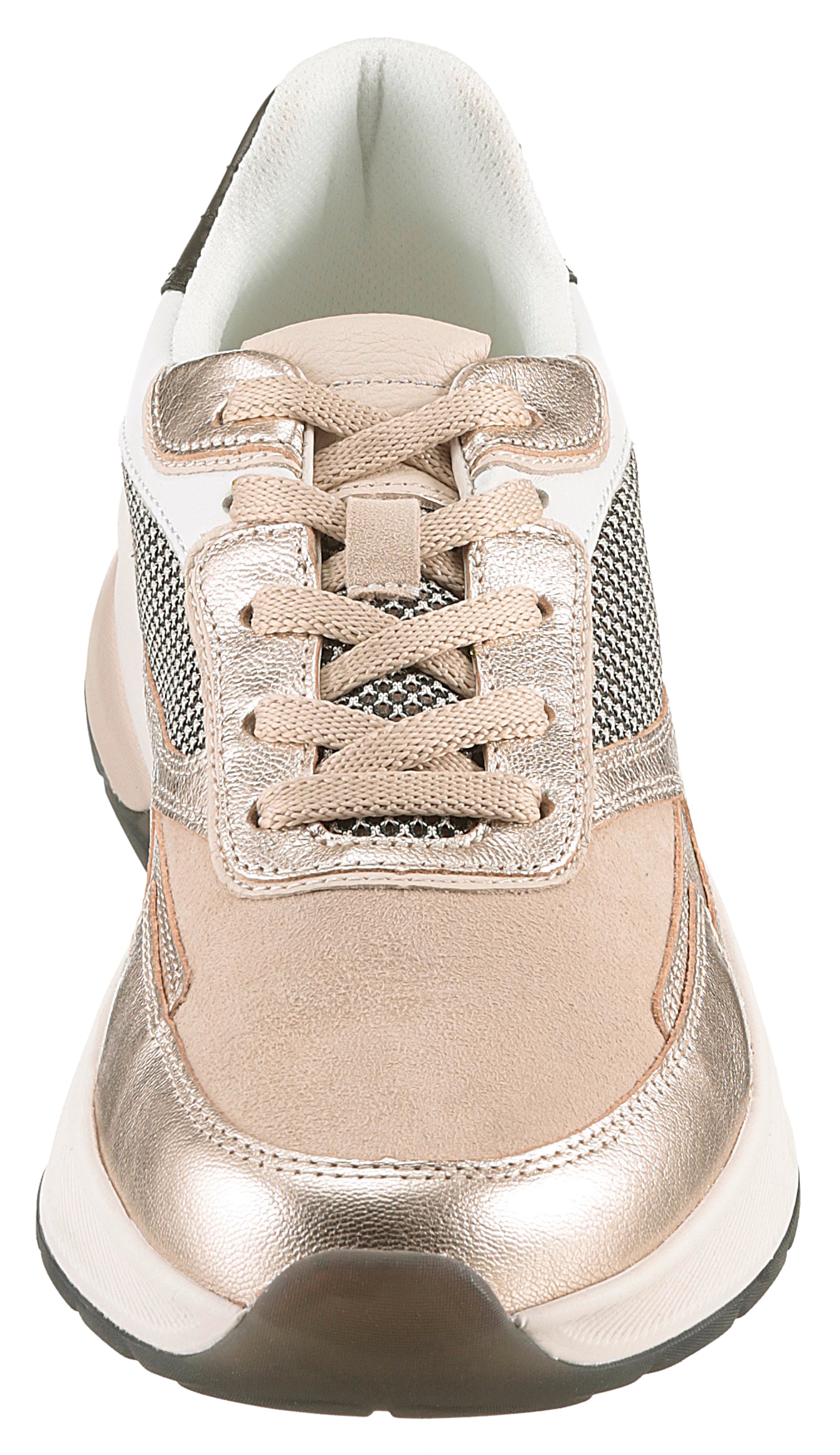 Gabor Rollingsoft Keilsneaker, Freizeitschuh, Halbschuh, Schnürschuh mit Kontrastbesätzen