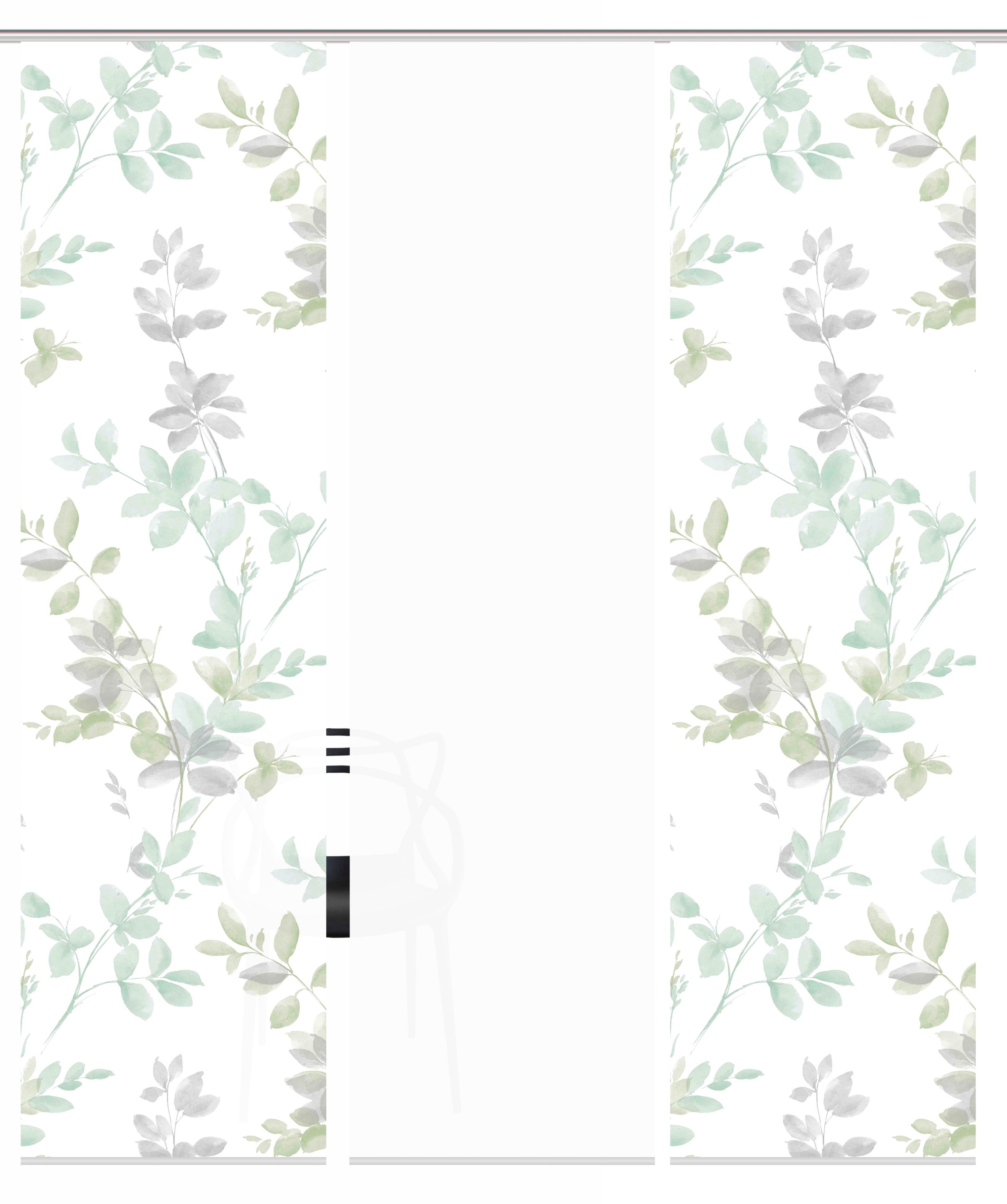 HOME WOHNIDEEN "3er SET" Paneelwagen 3 Stk. tlg. Schiebevorhang Digidruck 3 günstig online kaufen