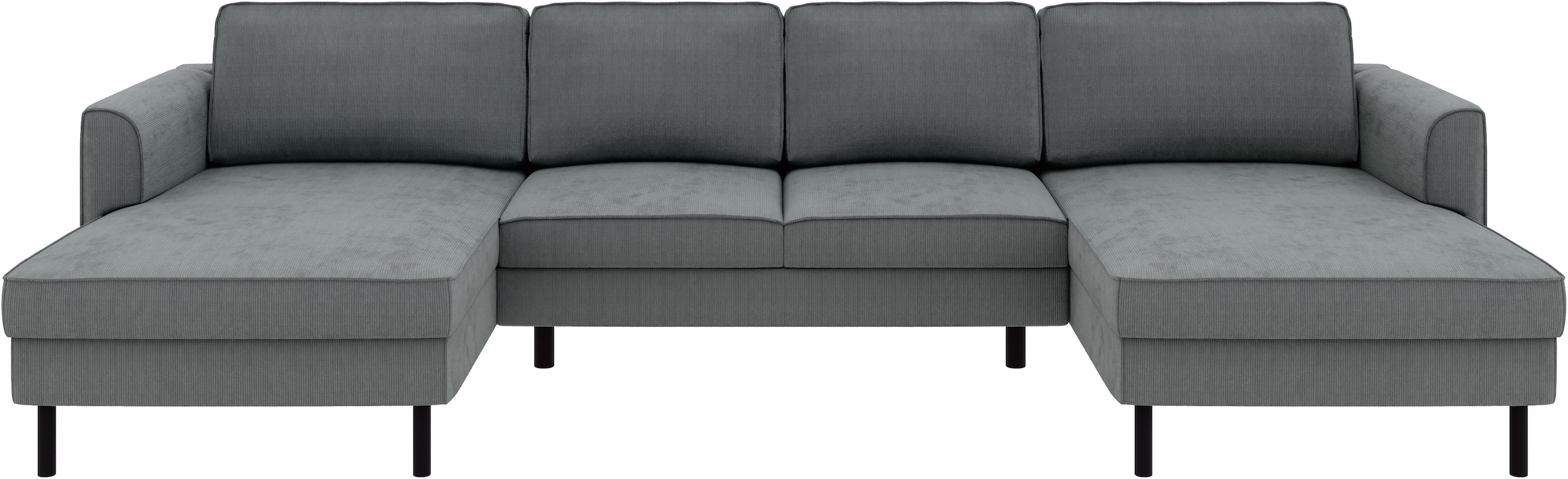 Home affaire Wohnlandschaft »Booster Couch wahlweise mit Schlaffunktion und Bettkasten-auch in Cord«, Sofa in U-Form, Breite 305 cm