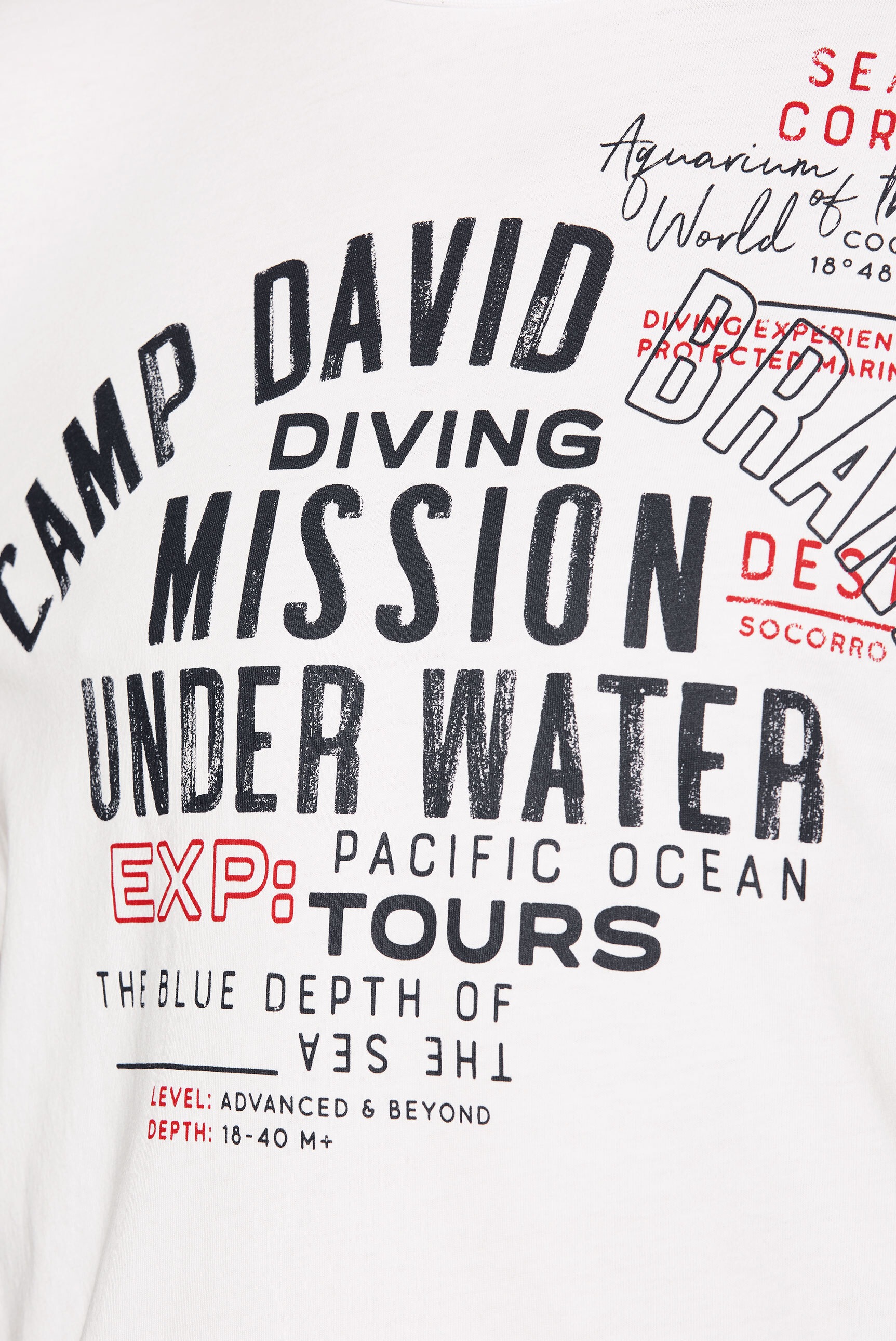CAMP DAVID Rundhalsshirt, aus Baumwolle