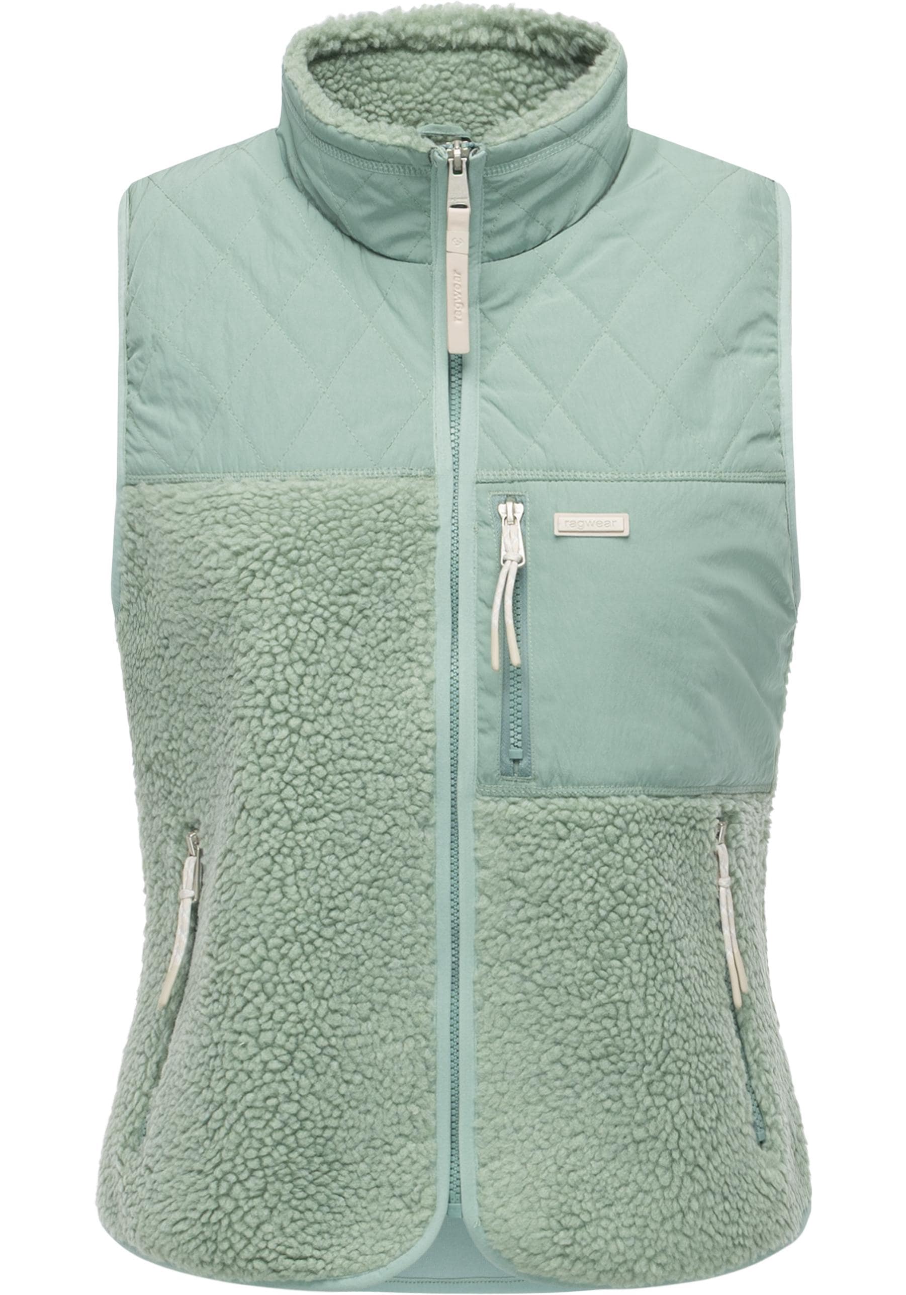Ragwear Plüschweste "Junkin Bonded", warme Damen Weste aus Materialmix mit günstig online kaufen