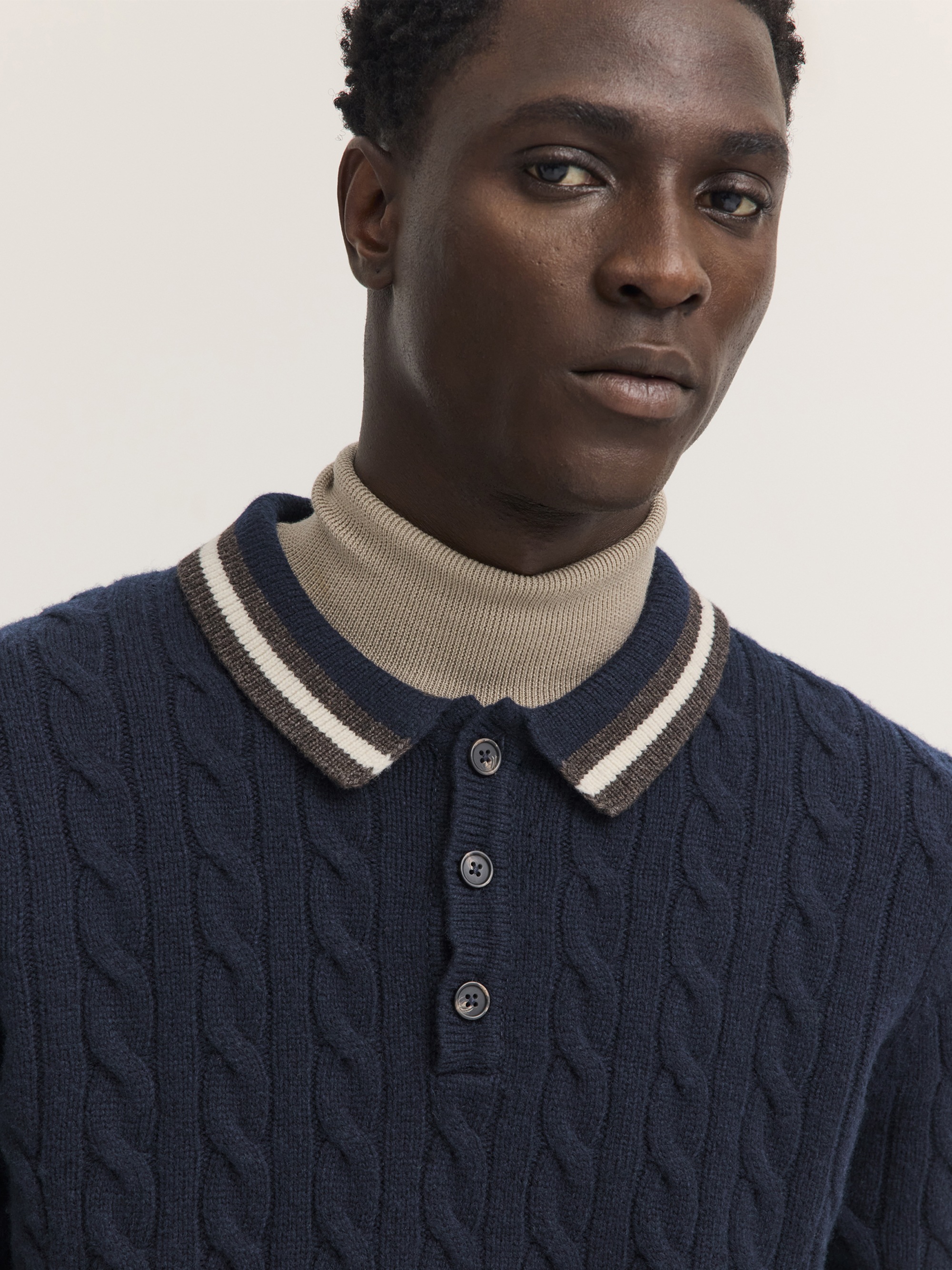 bugatti Poloshirt »Regular Fit« Regular Fit Wollmix Zopfmuster