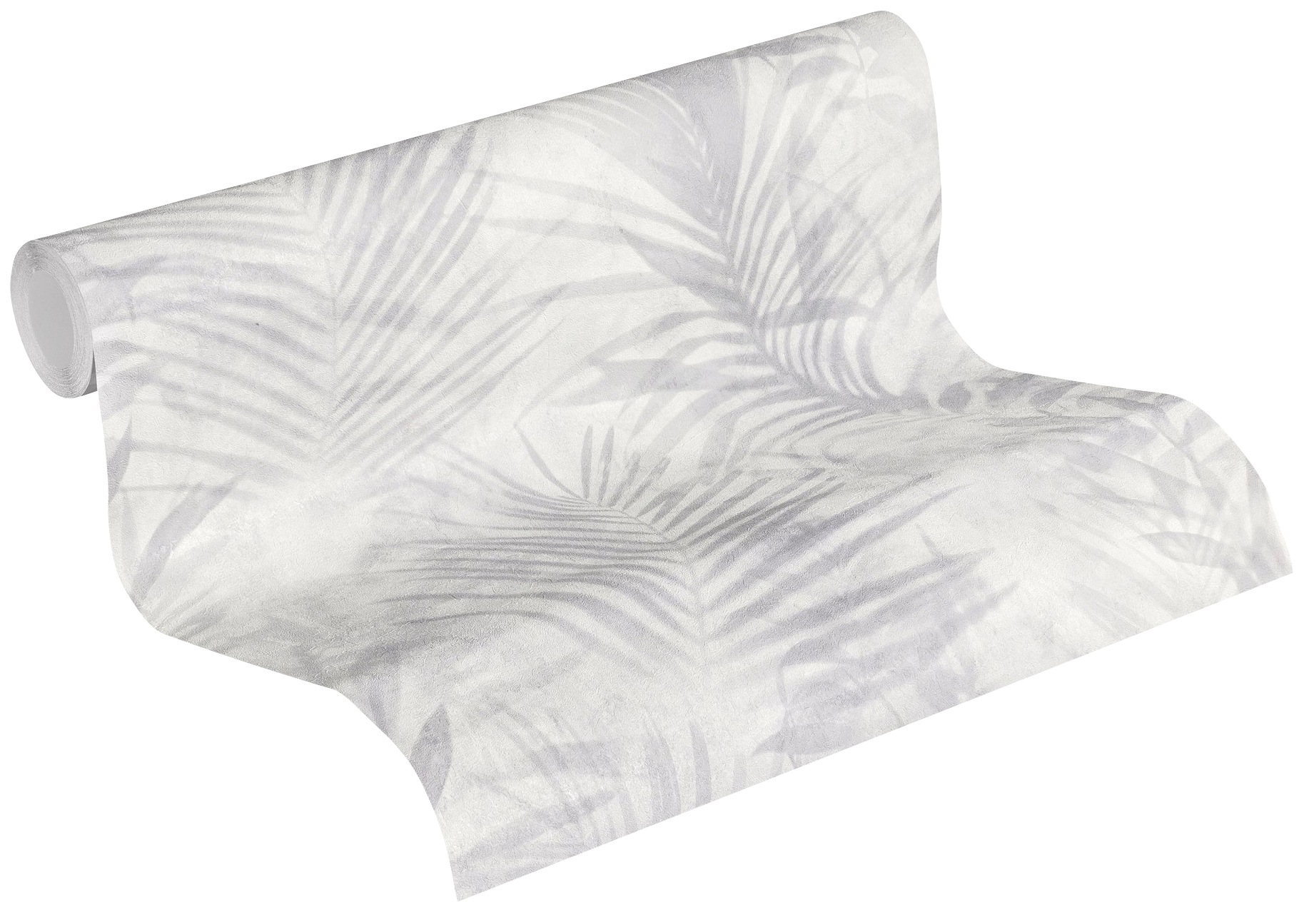 A.S. Création Vliestapete »Neue Bude 2.0 Tropical Concret mit Palmenblättern«, floral-botanisch-Wald, Dschungeltapete Tapete Palmen Tapeten Wohnzimmer Schlafzimmer Küche
