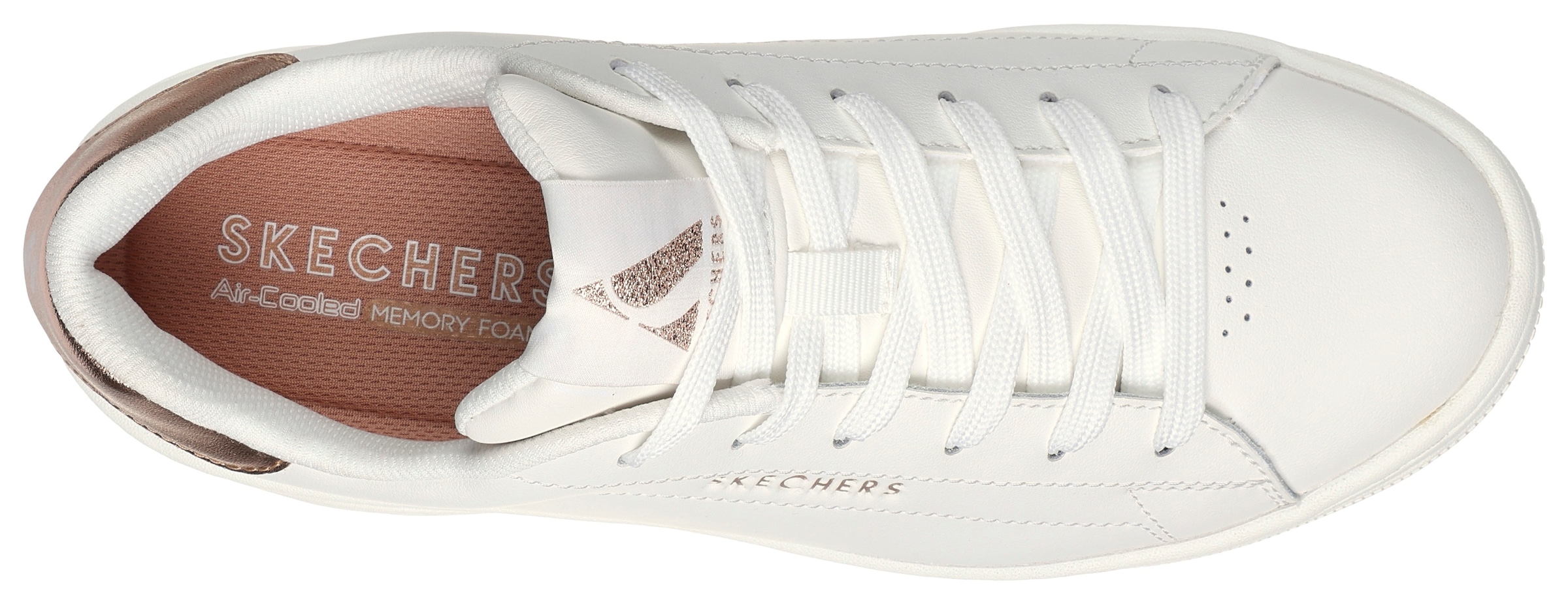 Skechers Sneaker »UNO COURT«, mit Metallic-Applikation, Freizeitschuh, Halbschuh, Schnürschuh
