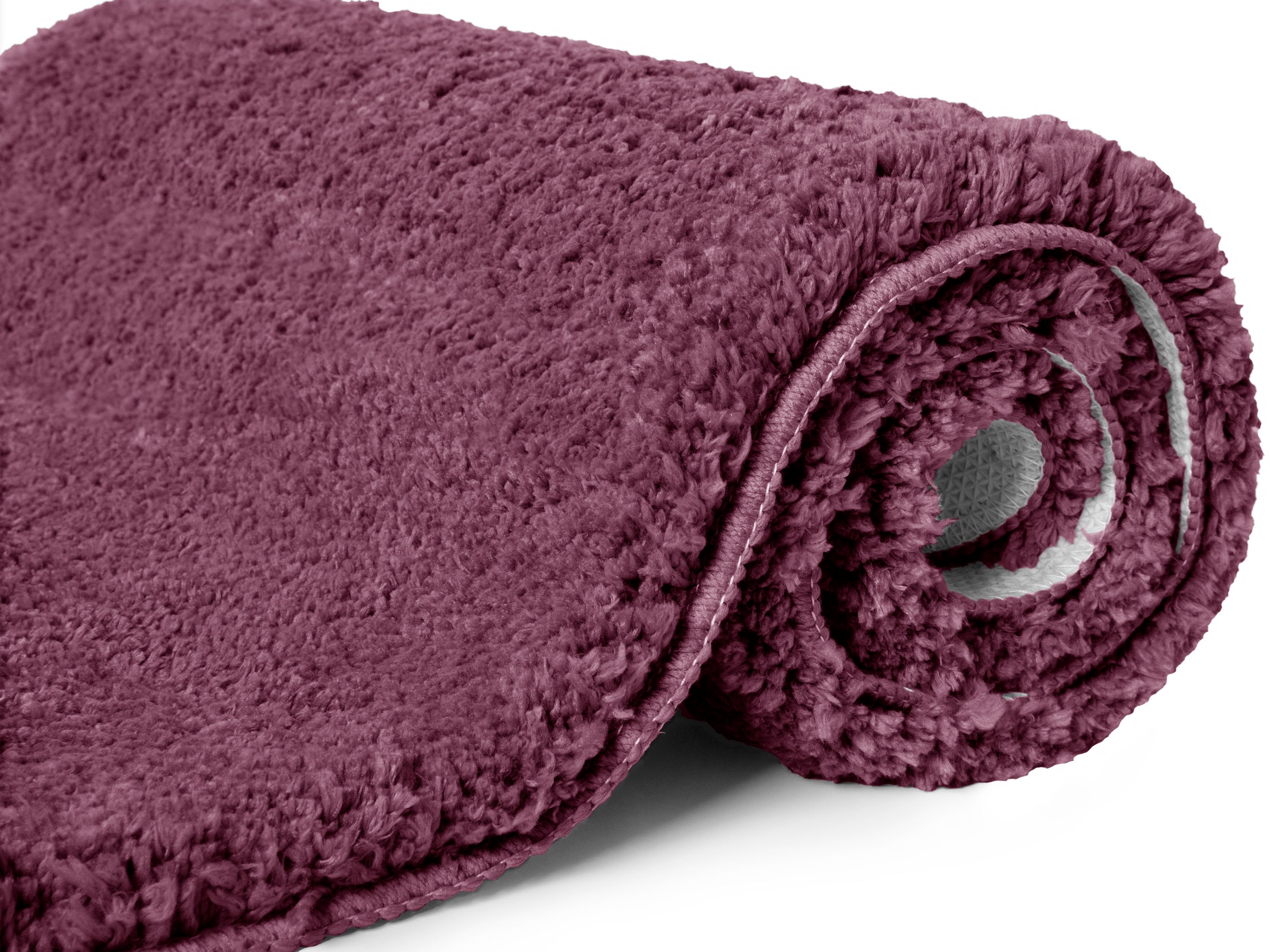 my home Badematte »Sanremo, Badvorleger, Badezimmer Teppich, sehr weich«, rutschhemmend beschichtet, fußbodenheizungsgeeignet-schnell trocknend, Badteppich, unifarben, rechteckig, rund & als 3-tlg. Set erhältlich