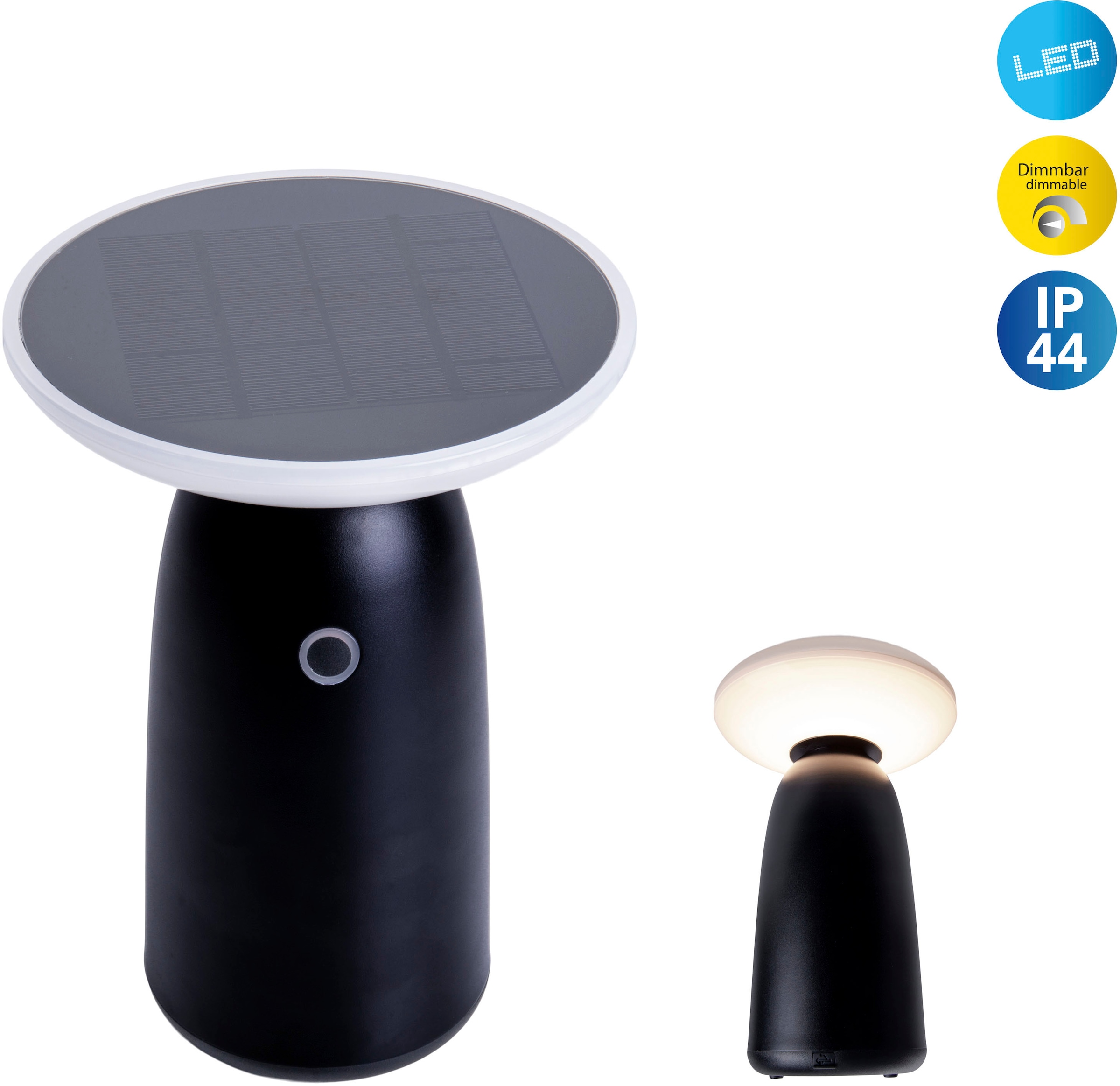 näve LED Solarleuchte "Ada" LED-Modul 1 Warmweiß Stufenweise dimmbar, inkl. günstig online kaufen