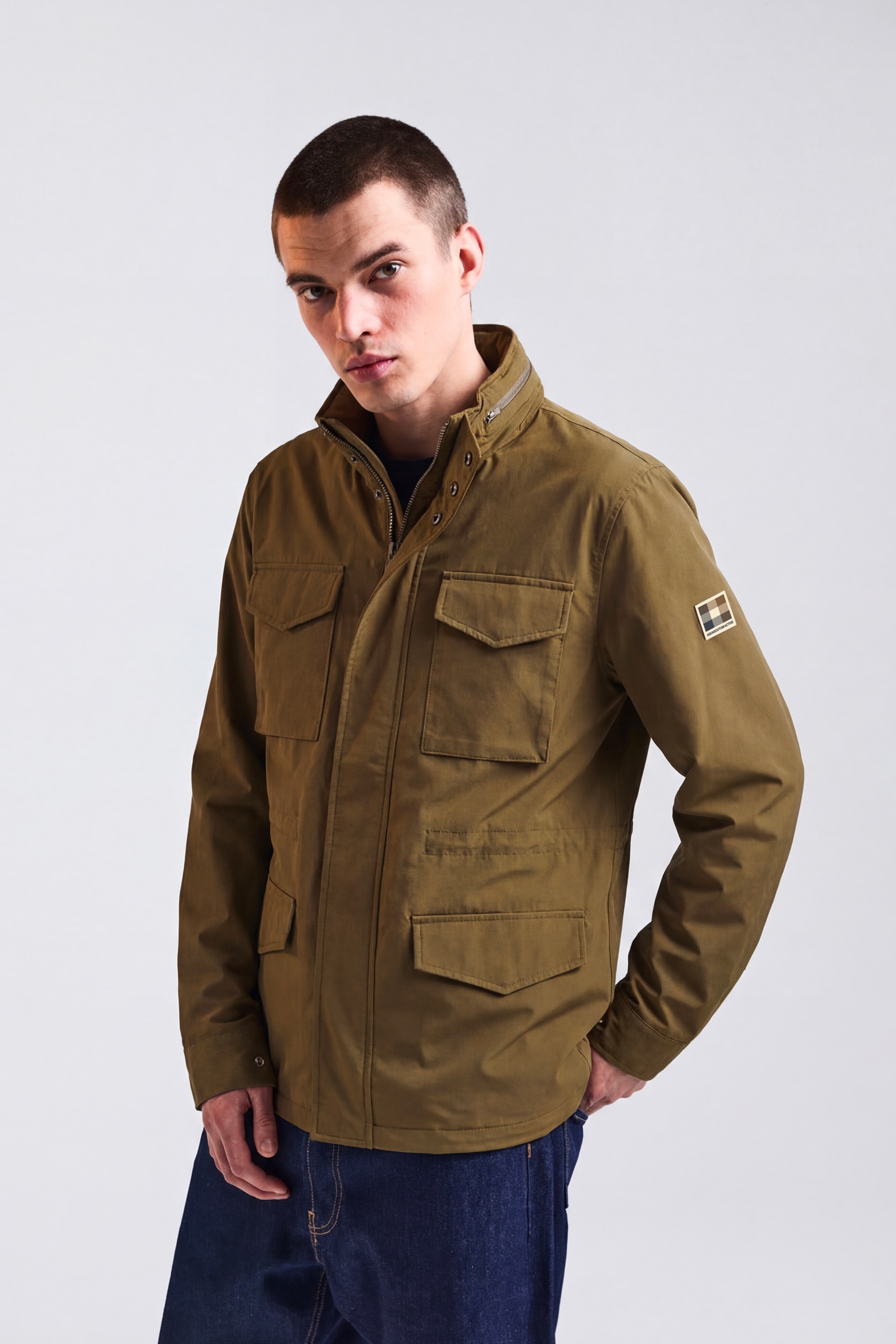 Aquascutum Active Wolljacke »STRETCH M-65 Herren« ohne Kapuze Parkajacke Herren, leichte Jacke, Wetterjacke, Outdoor, Sale