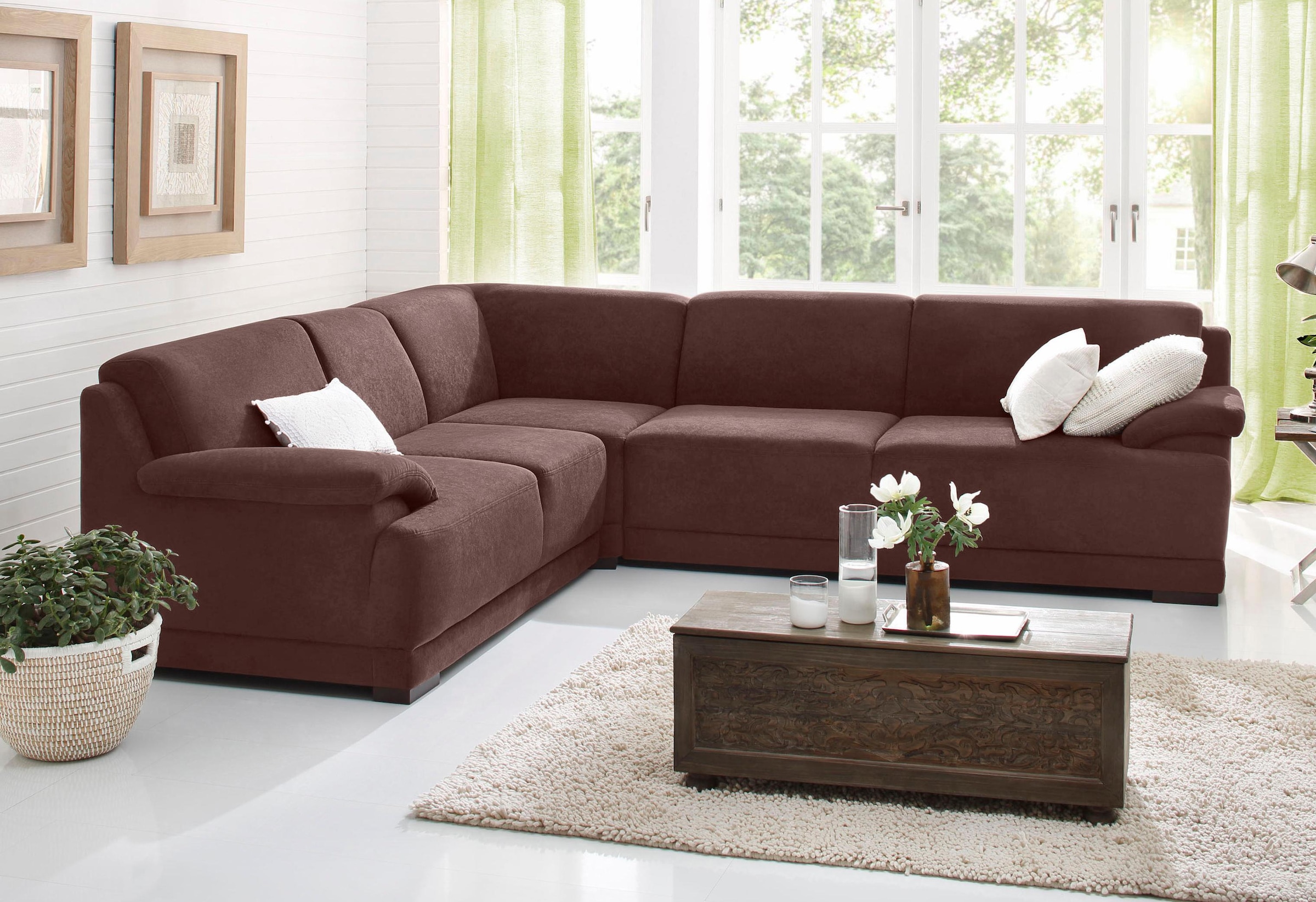 Home affaire Ecksofa "Telos L-Form", mit Boxspring-Federung und in 3 Qualit günstig online kaufen