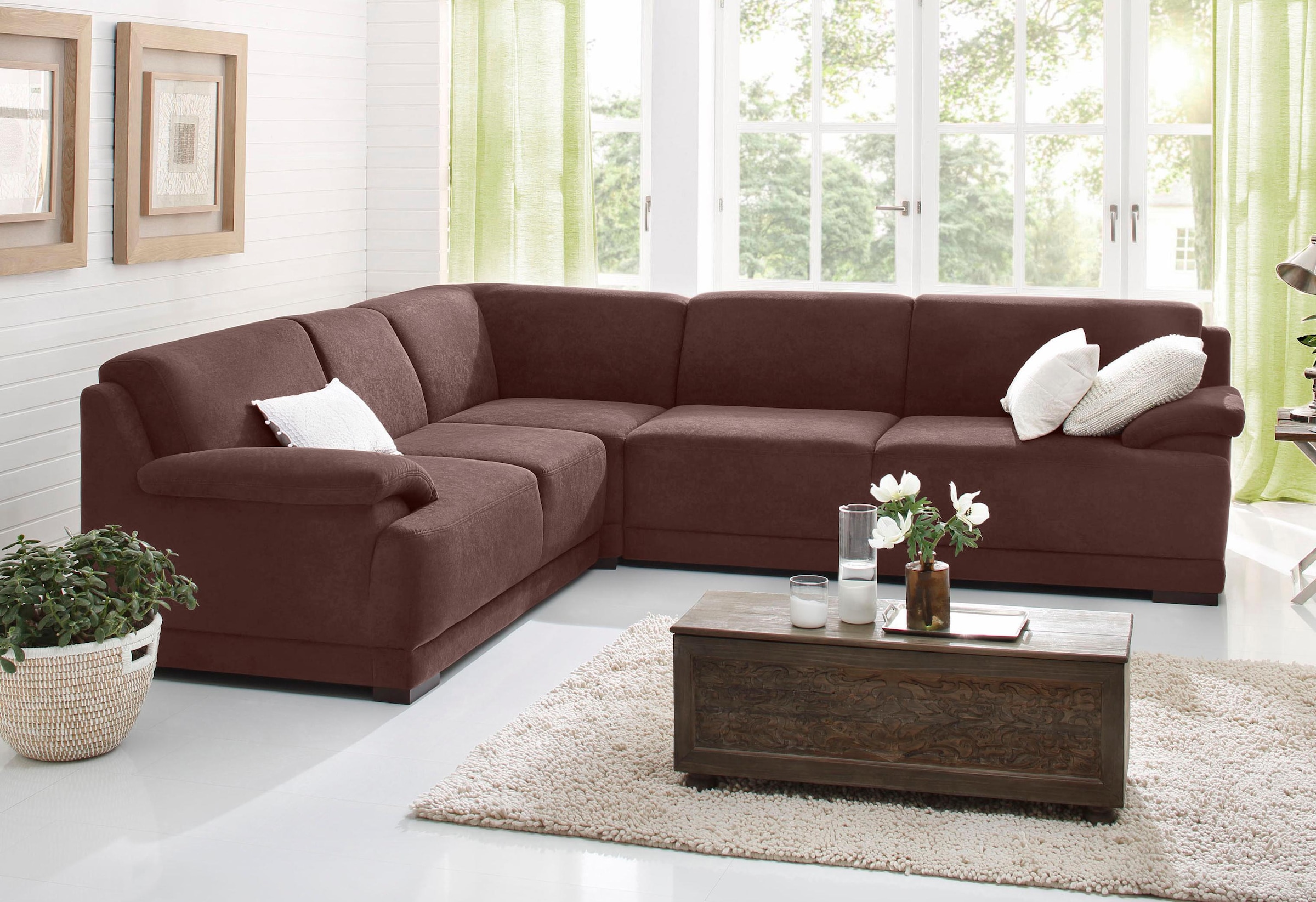 Home affaire Ecksofa "Telos mit Boxspring Unterfederung für hohen Komfort, günstig online kaufen