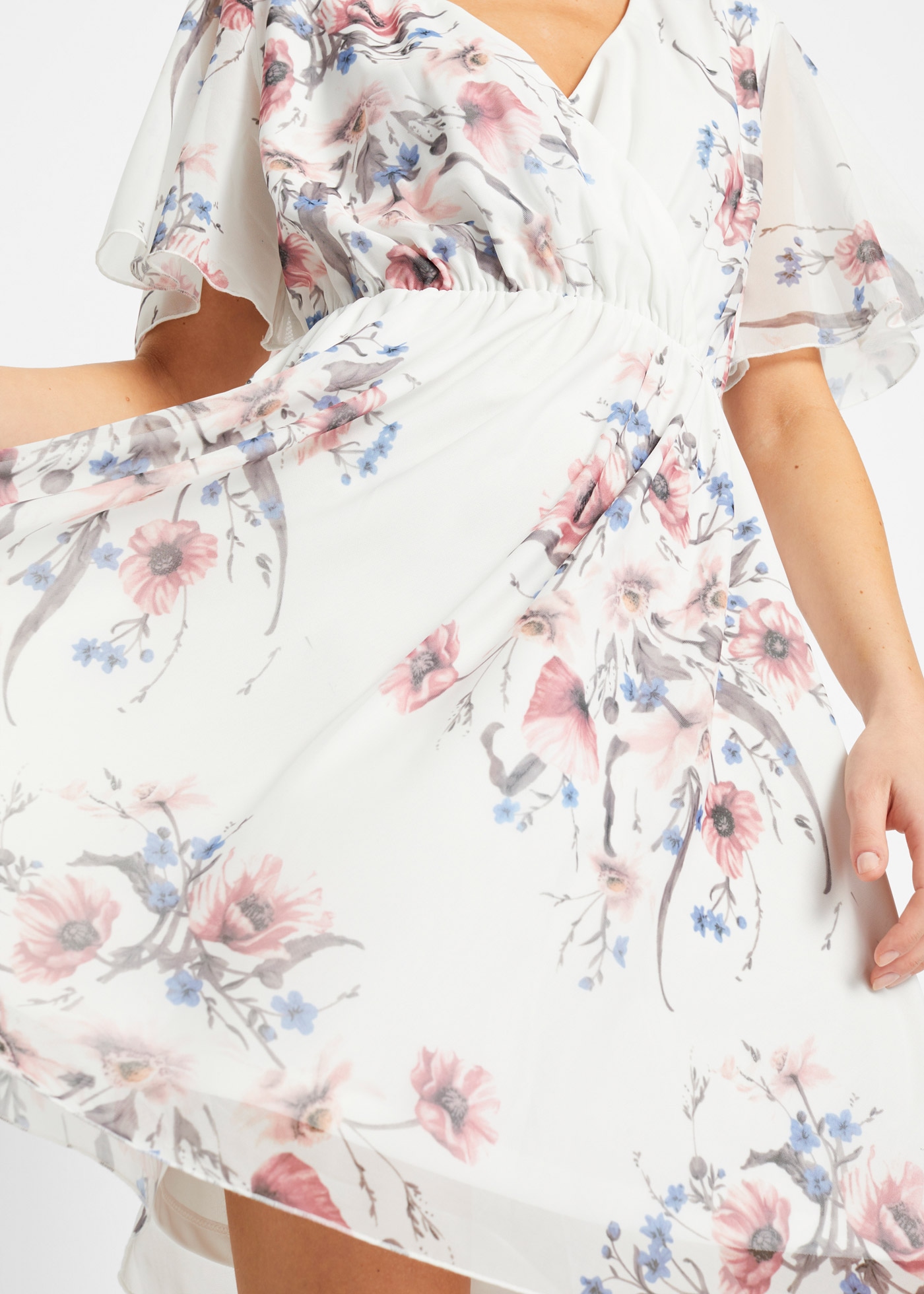 bonprix Minikleid für den Alltag, aus Polyester und Elasthan, ausgestellte Passform