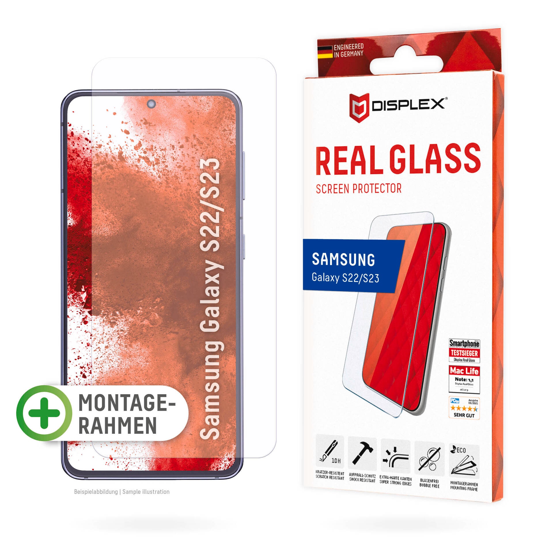 Displayschutzglas »Real Glass - Samsung Galaxy S22/S23«