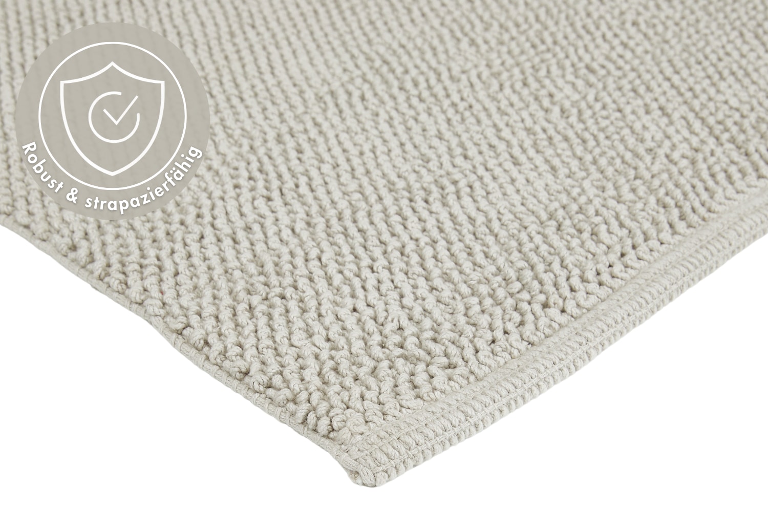 LUXOR living Badematte »Atlanta, 50x80 cm«, fußbodenheizungsgeeignet-beidseitig nutzbar, Badteppich, Duschvorleger, Uni Farben, saugstark