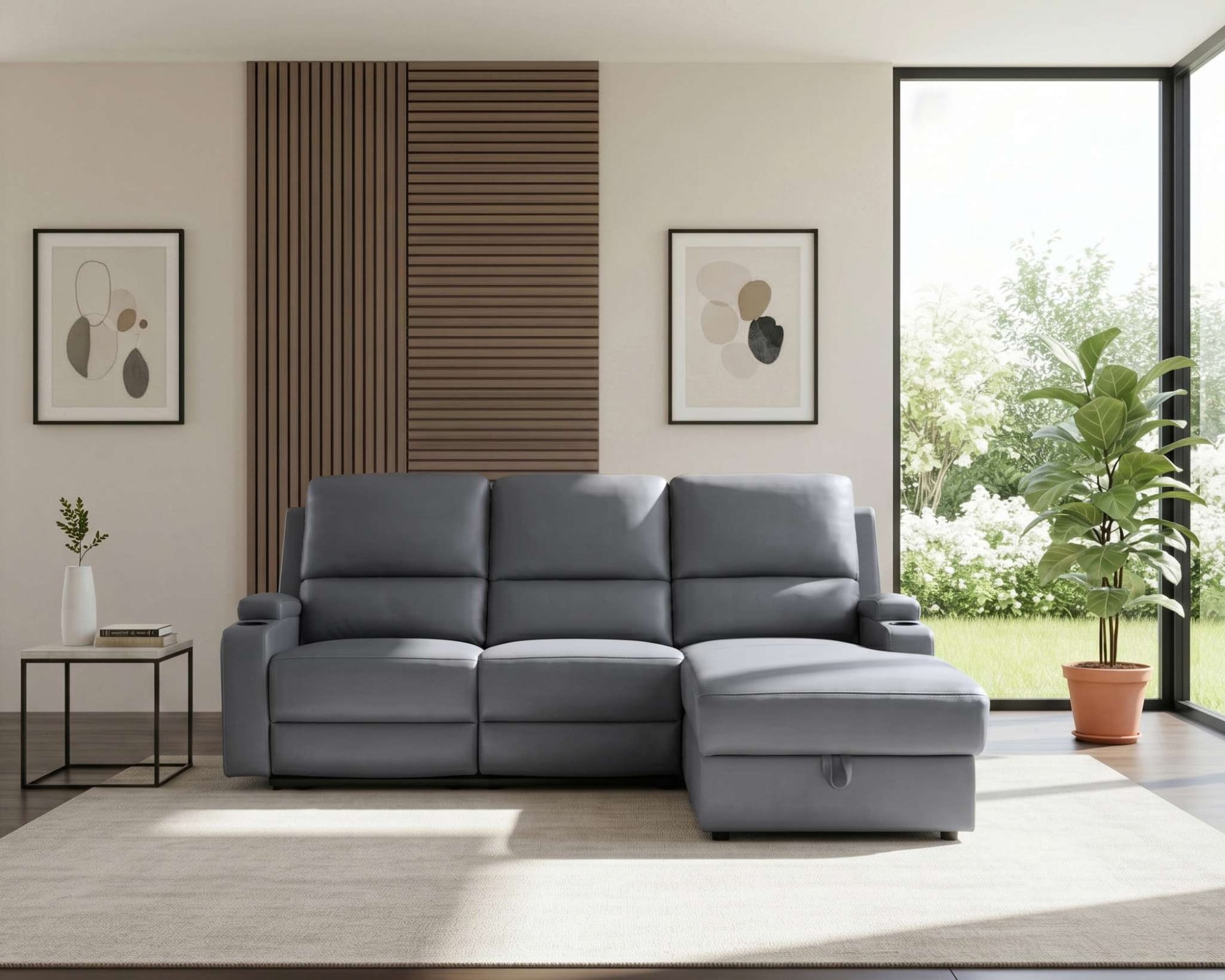 OTTO home Ecksofa "NAPORI Kunstleder, Multimediasofa, L-Form" man. oder elektr. Relaxfuntion, USB-A bei elektr. Variante, Staukasten