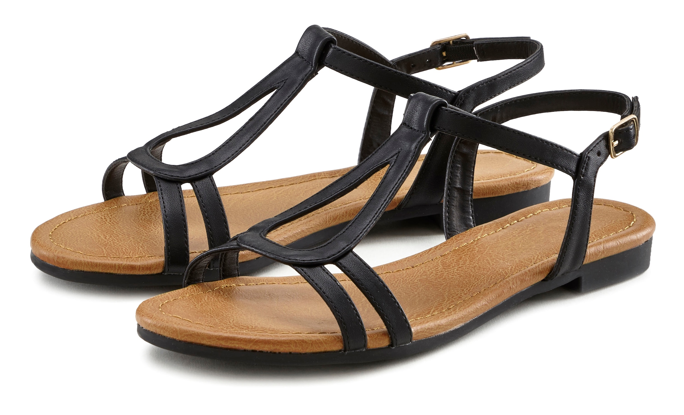 Vivance Sandale, Sandalette, Sommerschuh mit raffinierten Riemchen VEGAN günstig online kaufen