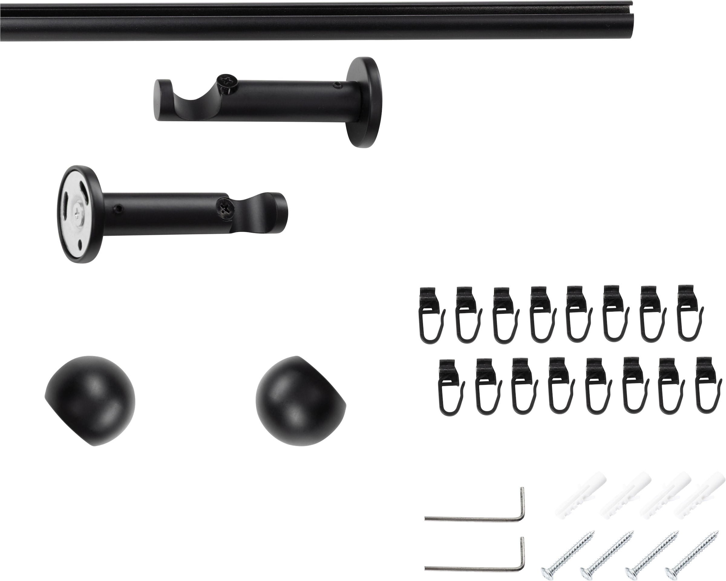 SN DECO GROUP Gardinenstange Ø 19 mm 1 läufig-läufig Fixmaß;kürzbar