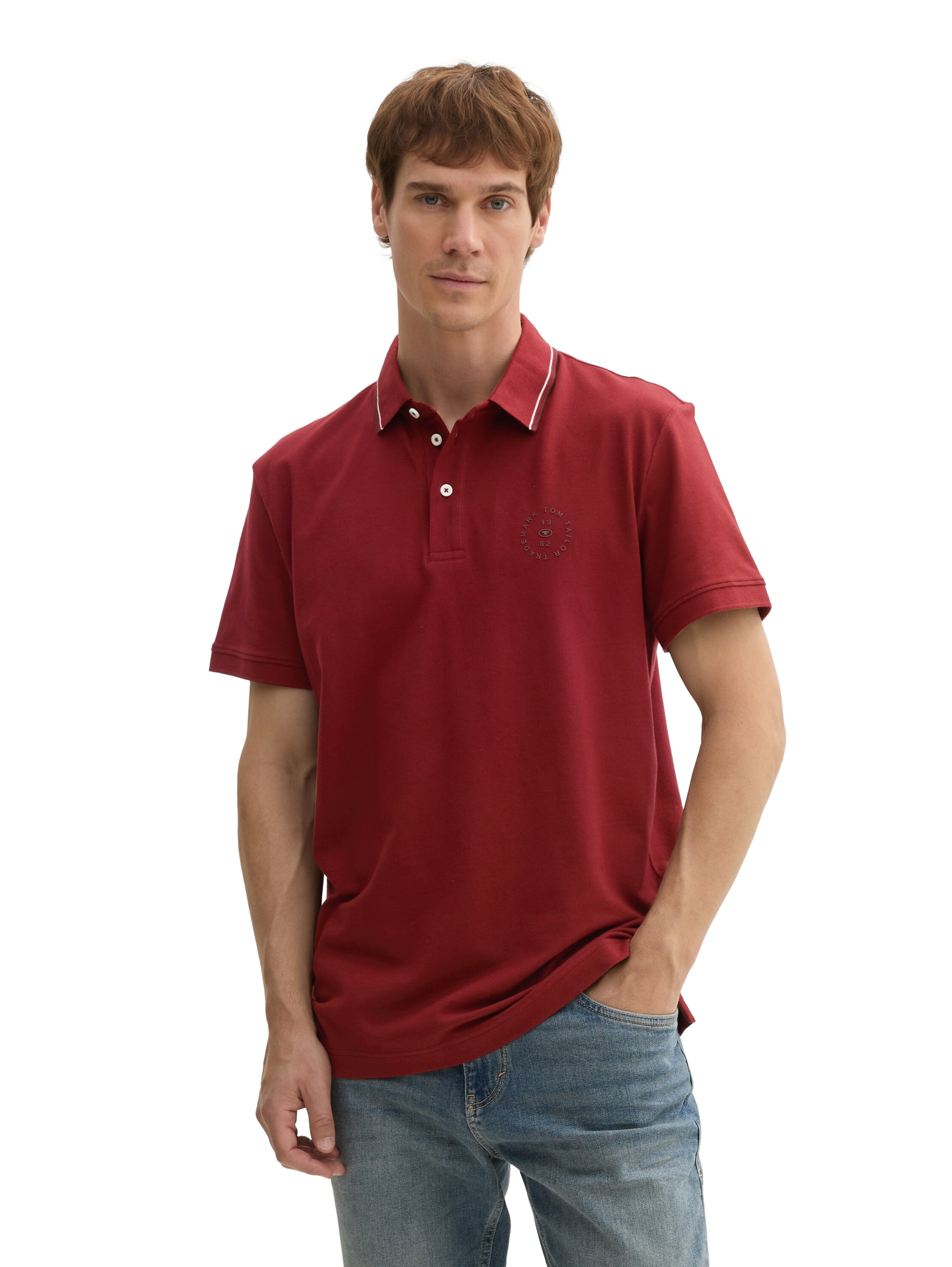 Poloshirt, mit Logo Print