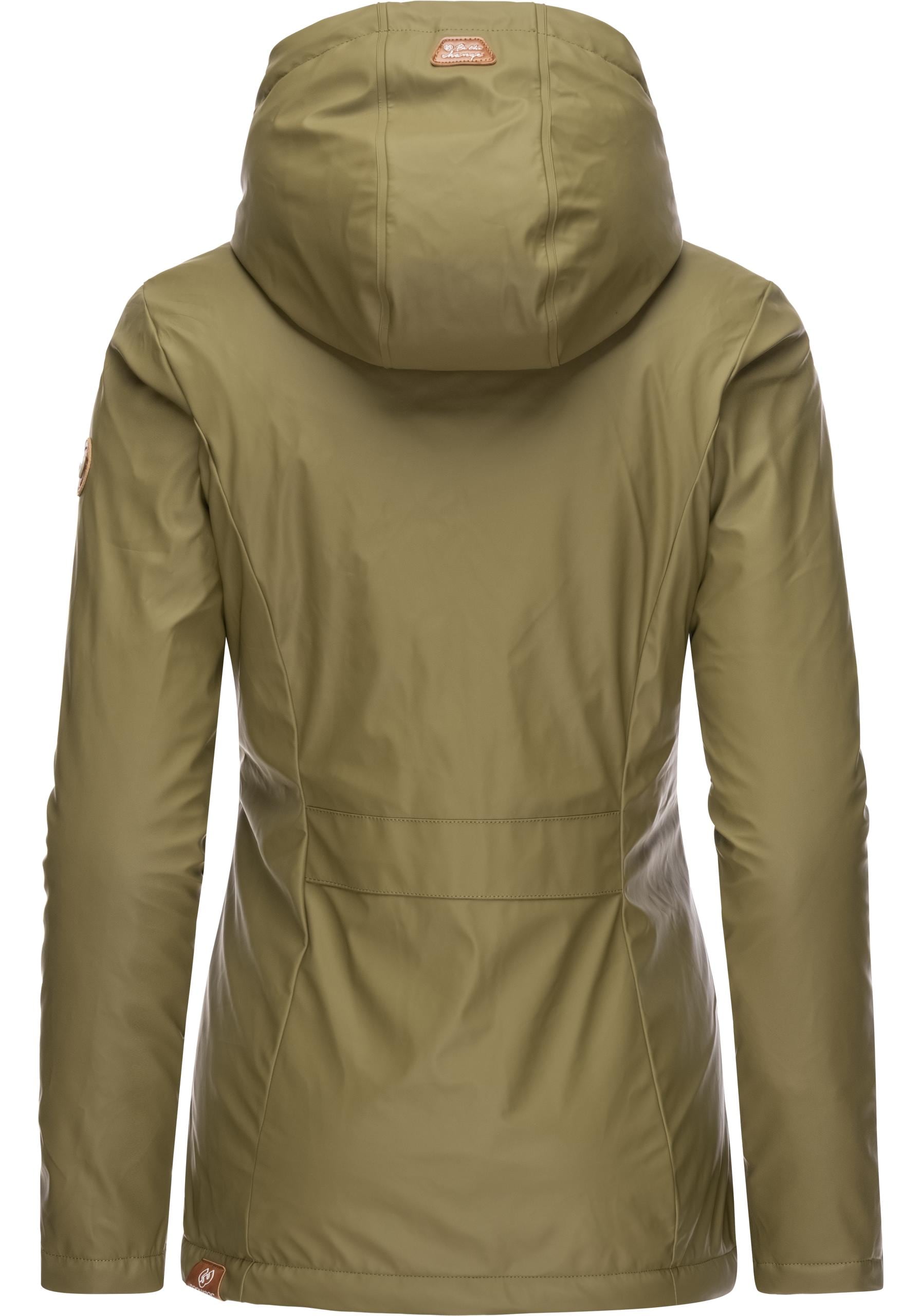 Ragwear Regenjacke »Marge II Intl.«, mit Kapuze, Warm gefütterter Damen Winter Regenmantel