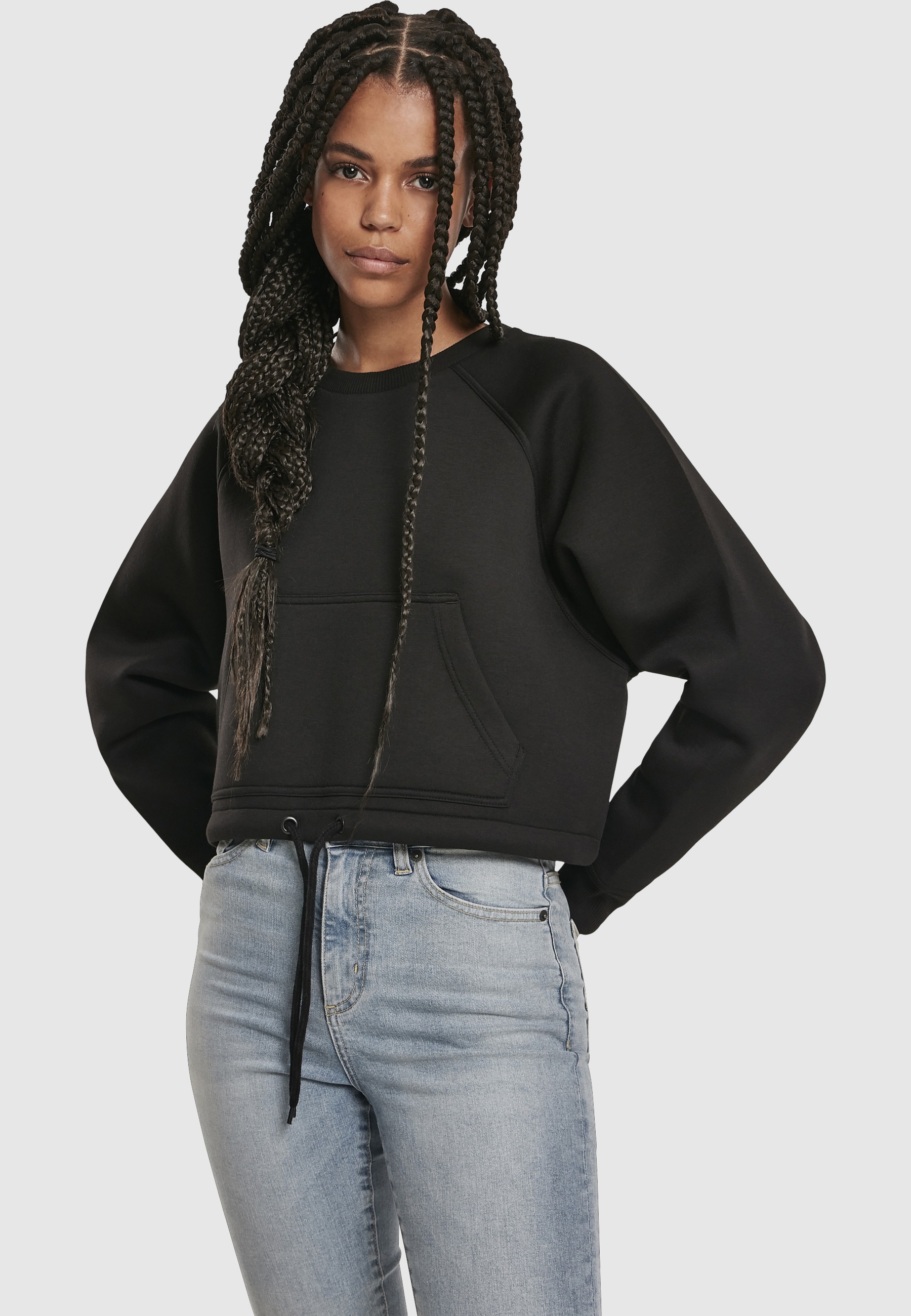 URBAN CLASSICS Sweatshirt »Urban Classics Damen Ladies Oversized Short Raglan Crew«, 1 Stk.
