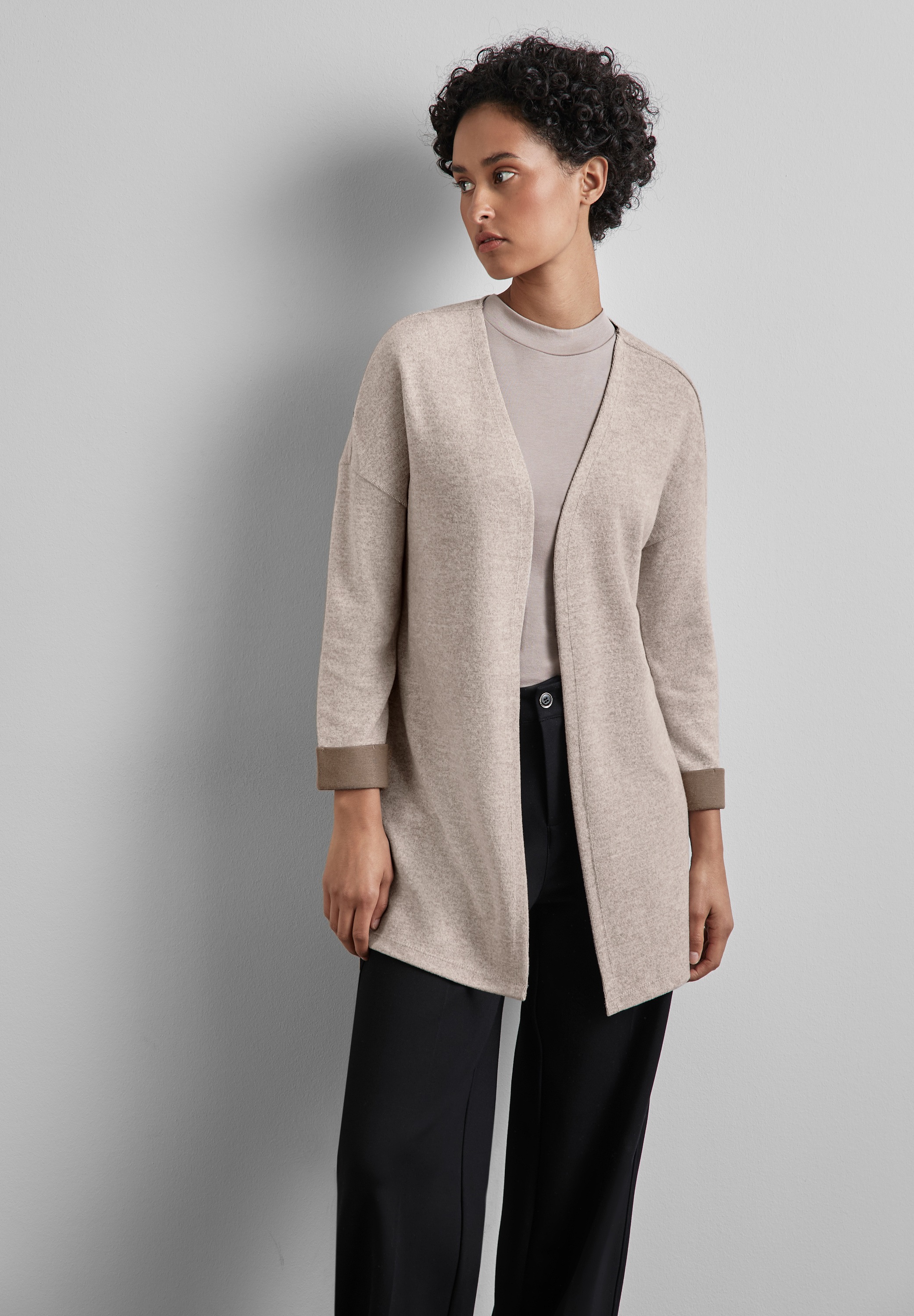 STREET ONE Cardigan, mit Materialmix