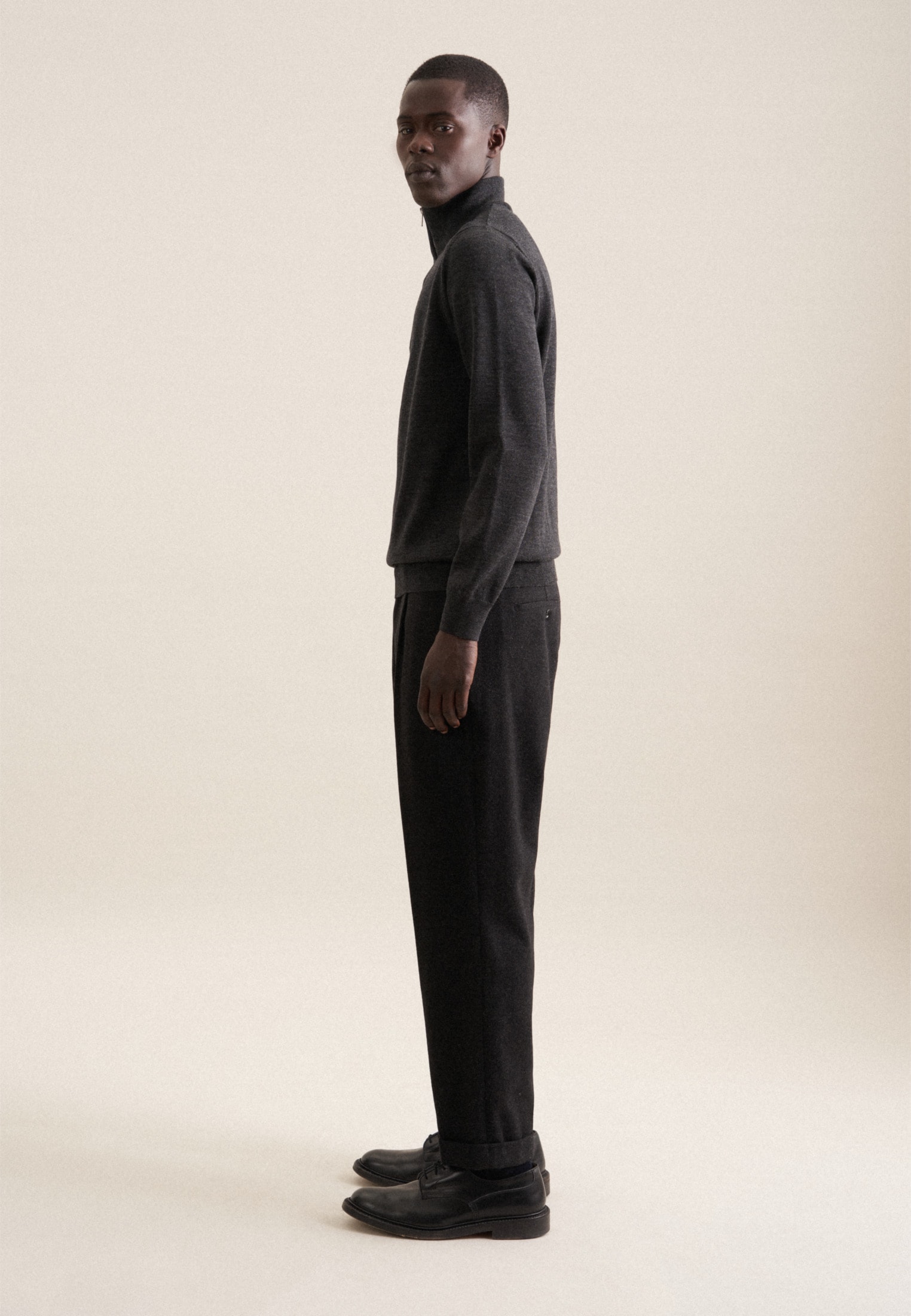 seidensticker Stehkragenpullover »Schwarze Rose« Quarter Zip Uni