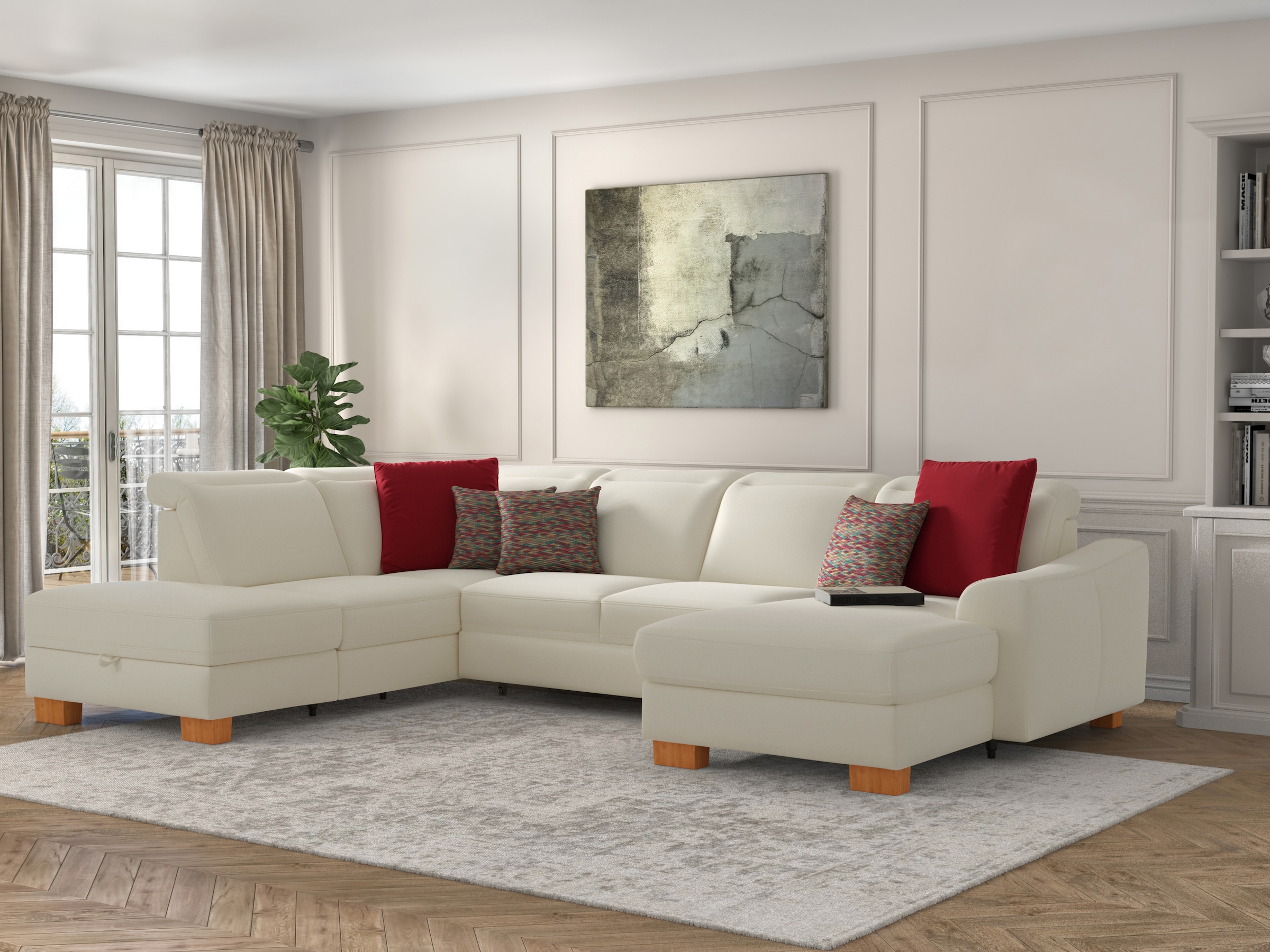 sit&more Wohnlandschaft "Dundee U-Form" mit Federkern und Massivholzfüßen, günstig online kaufen
