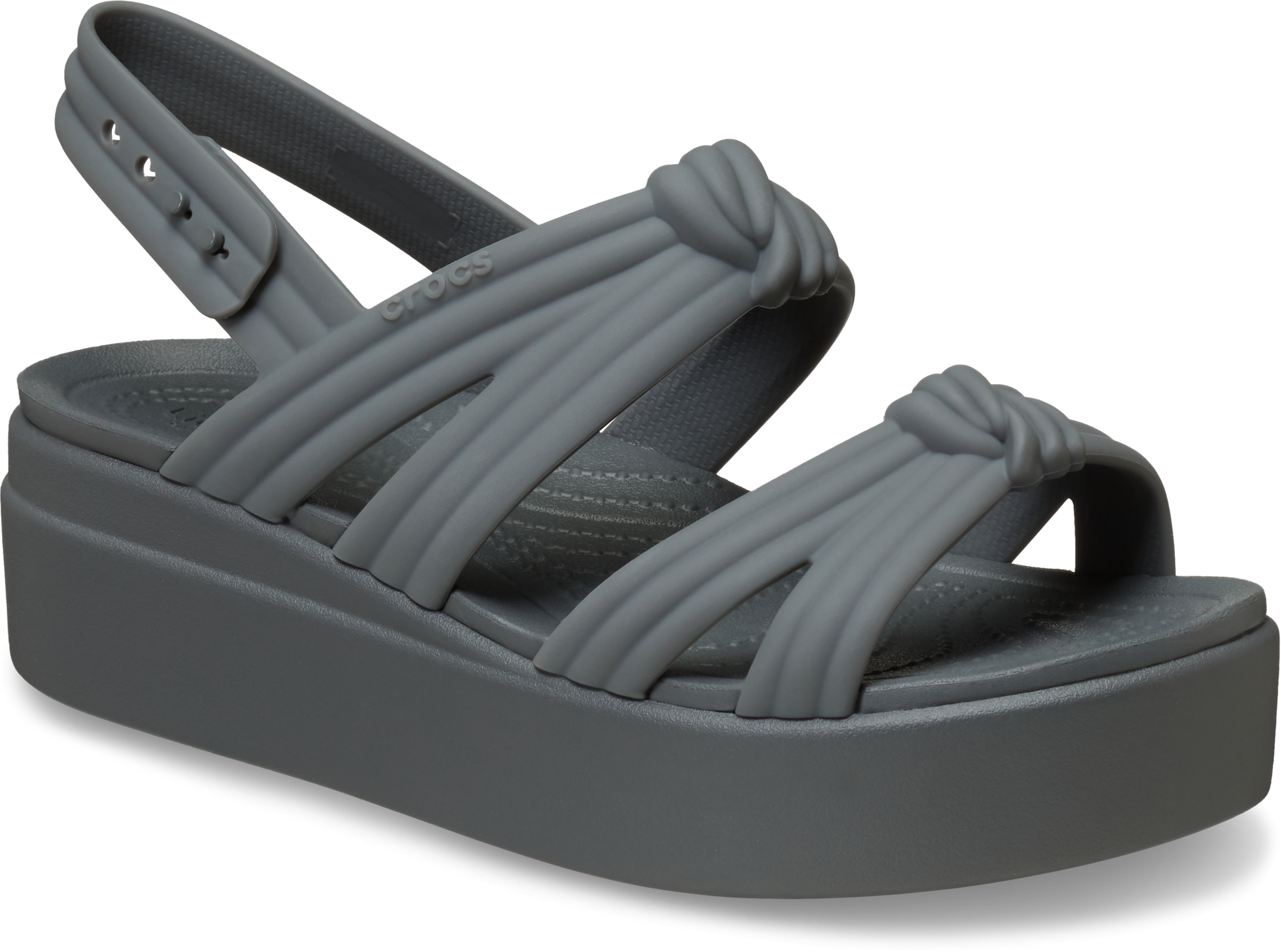 Crocs Keilsandalette "Brooklyn Knot Low Wedge" Sommerschuh, Plateausandalette, Urlaubsschuh mit weichem Fußbett