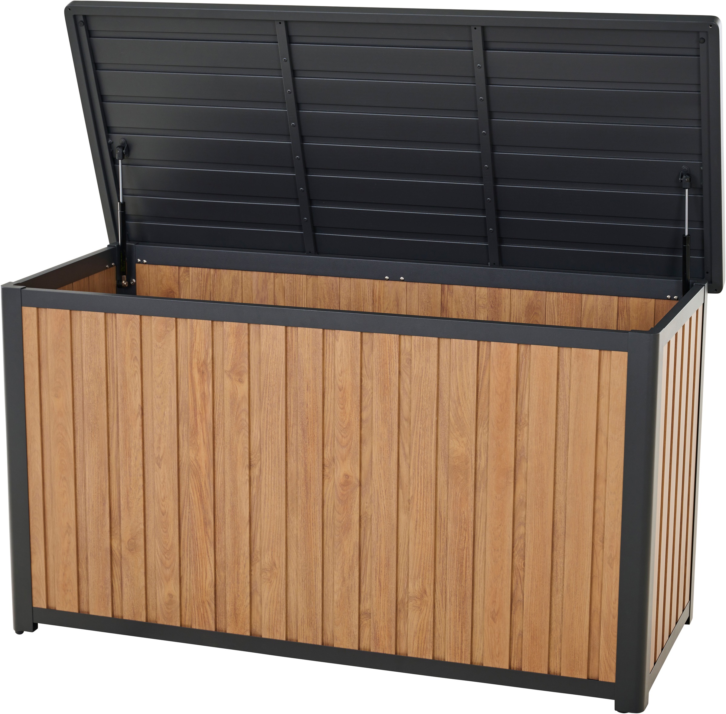 Siena Garden Kissenbox Gestell aus Aluminium, 135x59x75cm woodlook