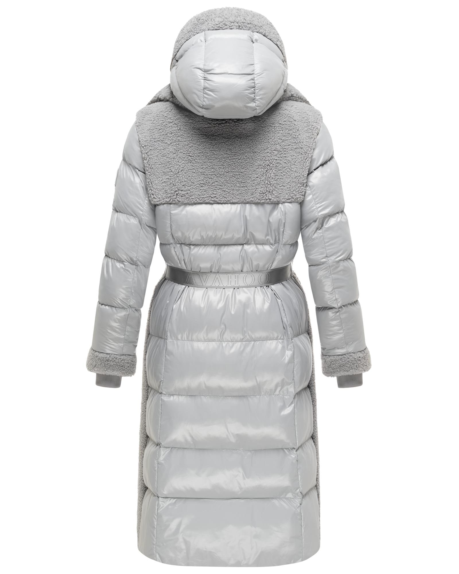 Navahoo Wintermantel »Kuscheltraum 14« Modischer Damen Plüschmantel aus angesagtem Materialmix