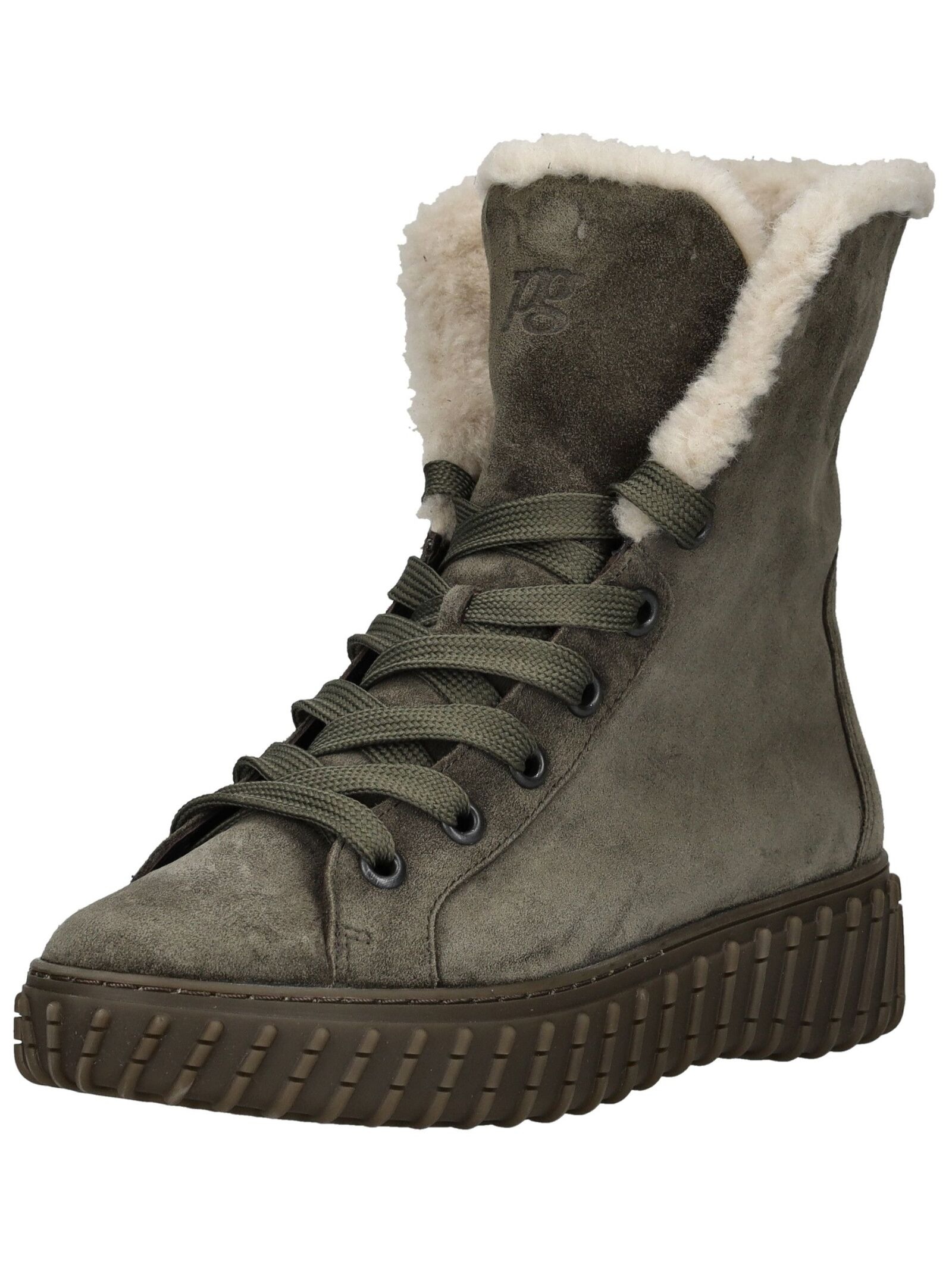 Paul Green Schnürstiefelette "Paul Green Stiefelette Veloursleder" günstig online kaufen