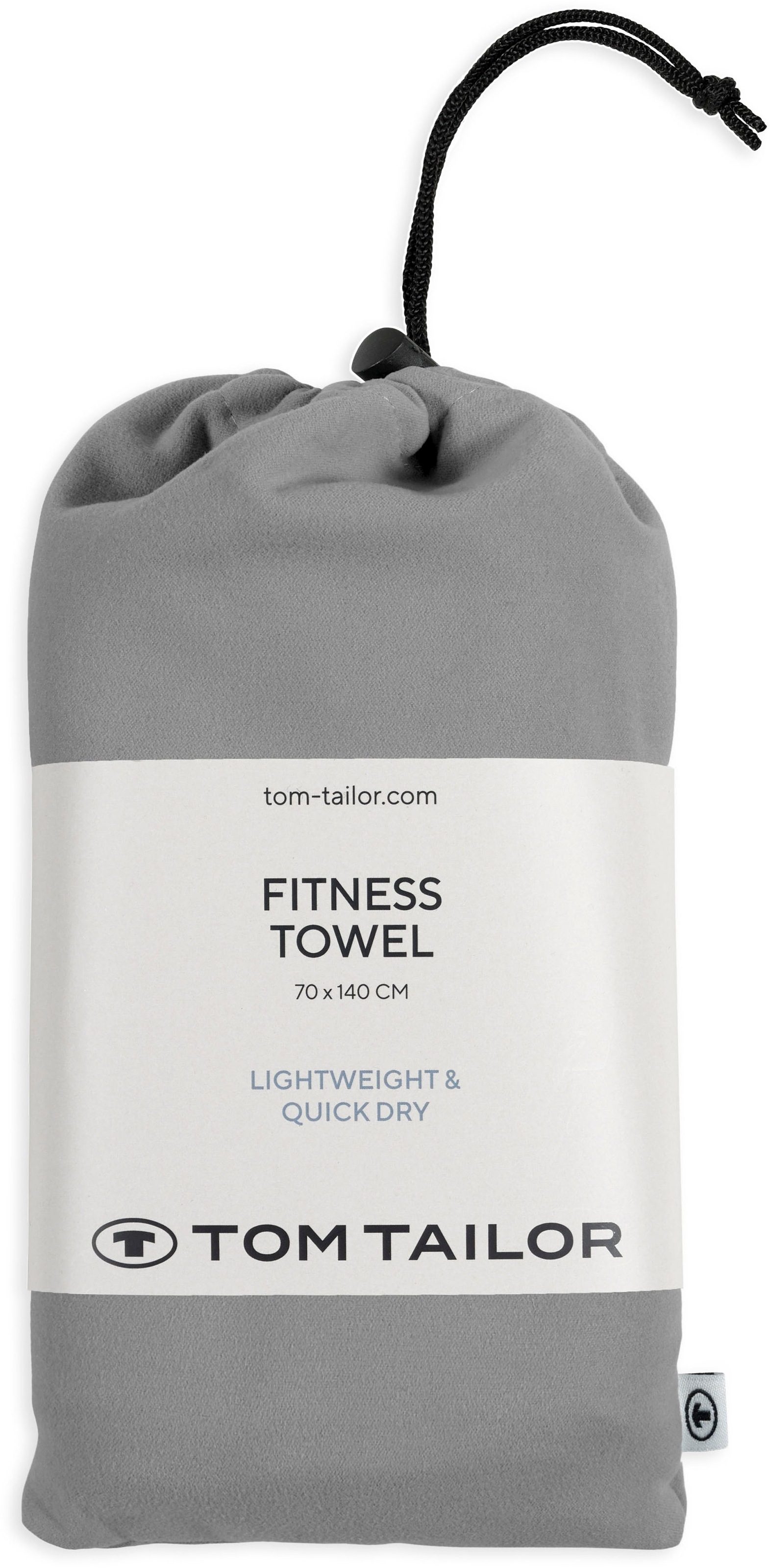 TOM trocknend, Black BAUR TAILOR | HOME »Fitness«, schnell St.), (1 Qualität, dünne, Logo Friday mit feinfädige, uni, Duschtuch weiche
