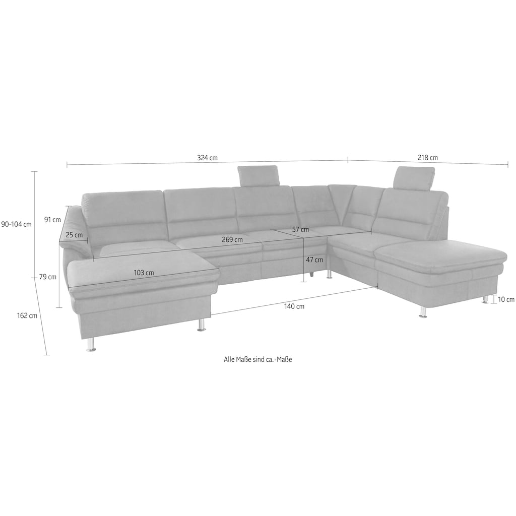 sit&more Wohnlandschaft »Cardoso U-Form«