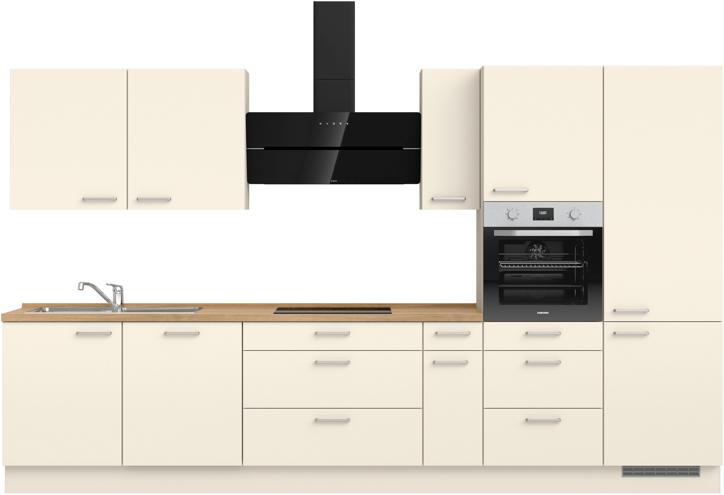 nobilia® Küchenzeile »"Touch premium"«, vormontiert, Ausrichtung wählbar, Breite 360 cm, mit E-Geräten