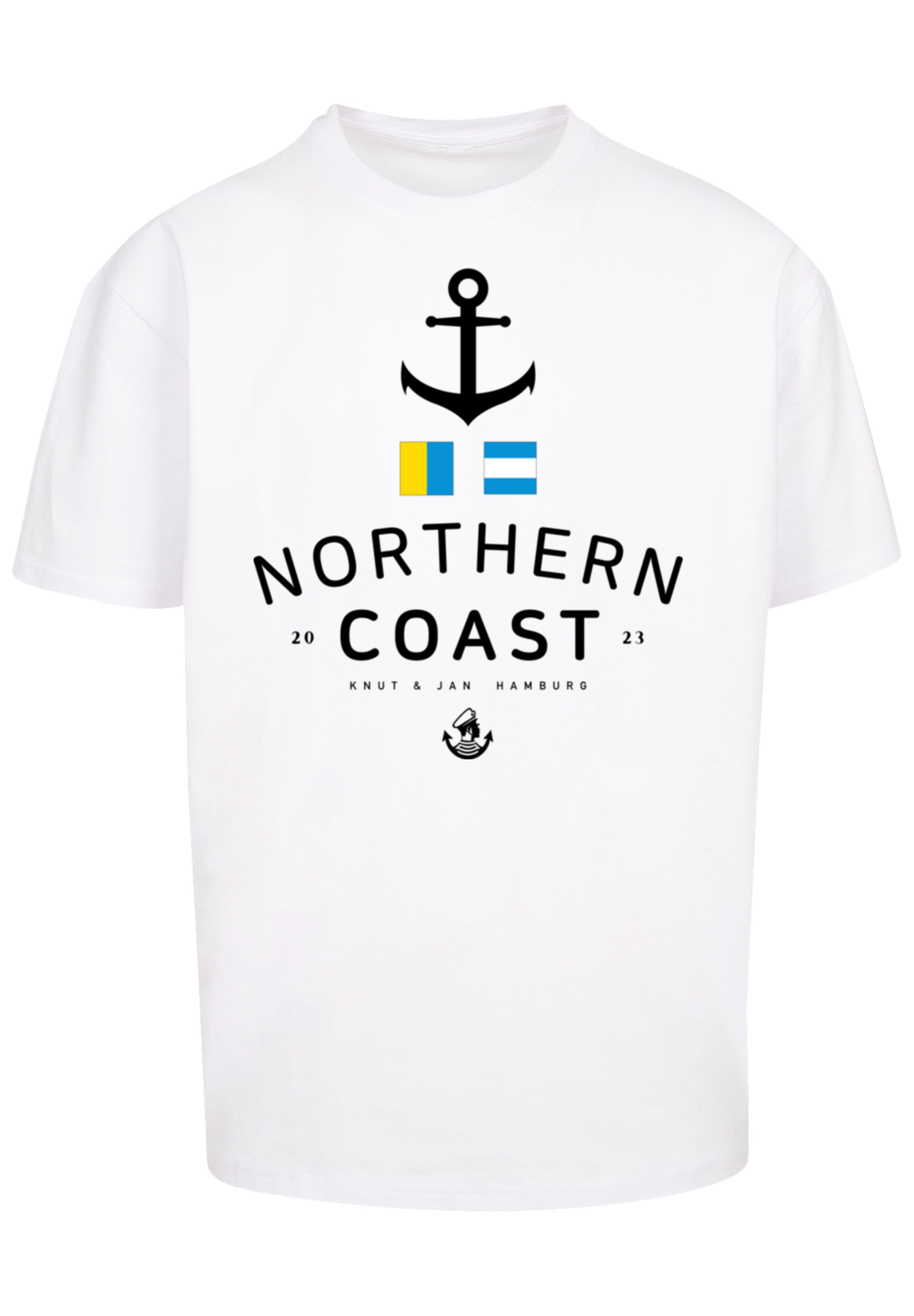 F4NT4STIC T-Shirt »Nordsee Nordic Coast Knut & Jan Hamburg«, Print