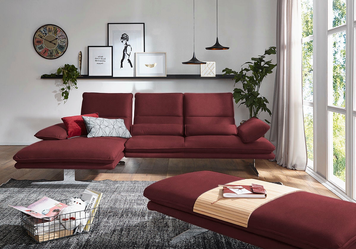 W.SCHILLIG Ecksofa "broadway, Designsofa mit tollem Sitzkomfort, L-Form" Si günstig online kaufen