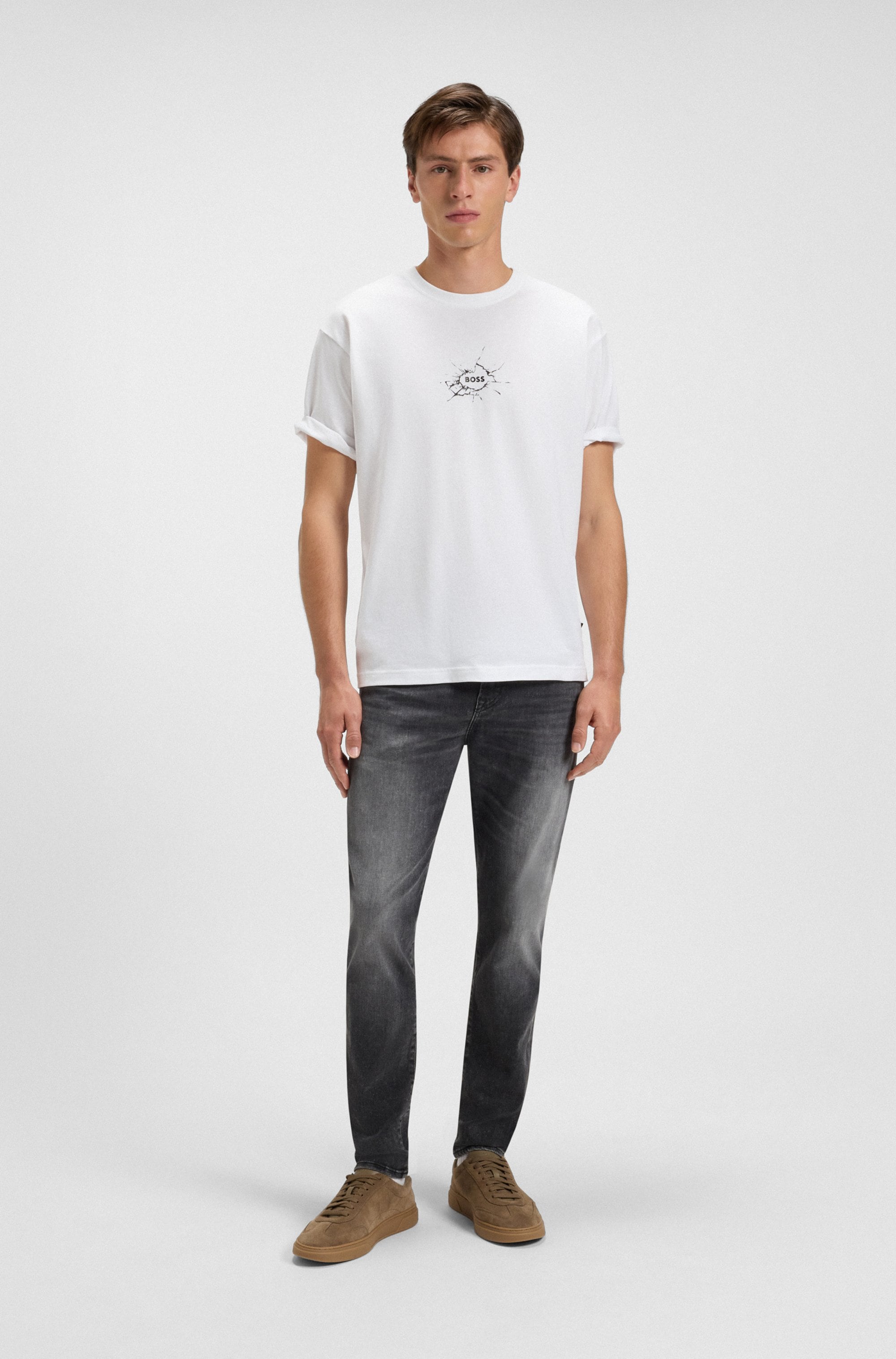 BOSS ORANGE T-Shirt »Te voyage«, mit coolem Logo-Druck