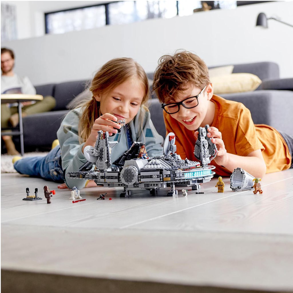 LEGO® Konstruktionsspielsteine »Millennium Falcon™ (75257), LEGO® Star Wars™«, (1353 St.), Made in Europe