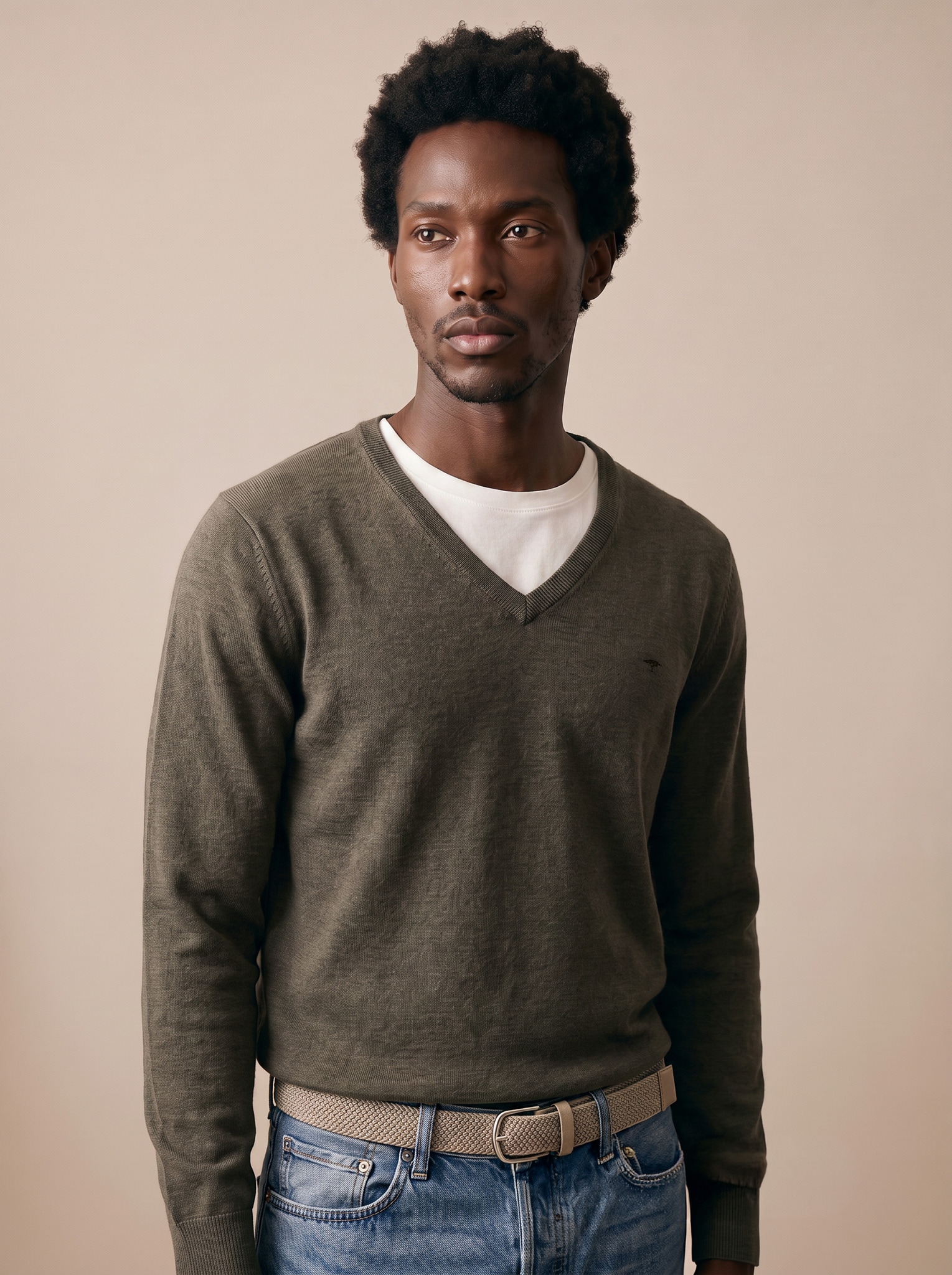 FYNCH-HATTON Strickpullover mit V-Ausschnitt