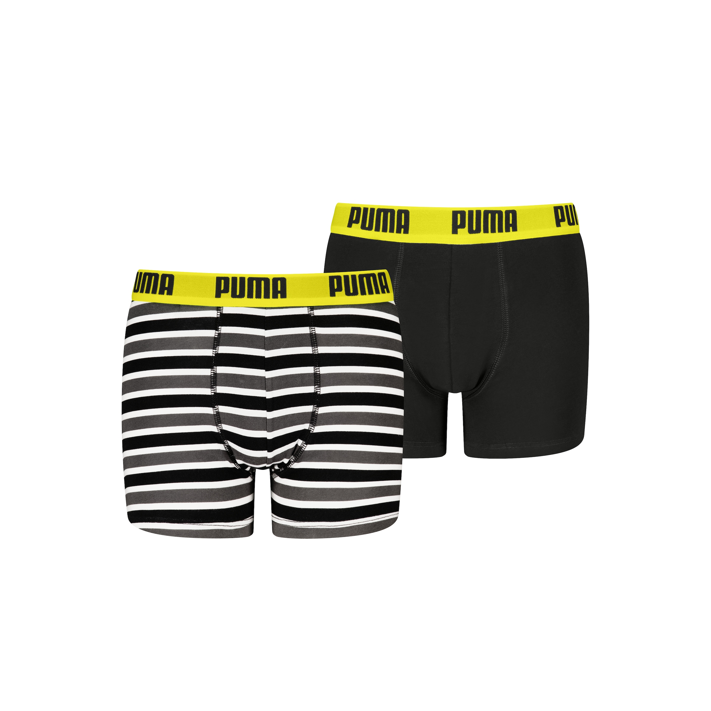 PUMA Boxershorts »PUMA BOYS EVERYDAY STRIPED BOXERS« 2er Pack,  ohne Eingriff, mit elastischem Logobund