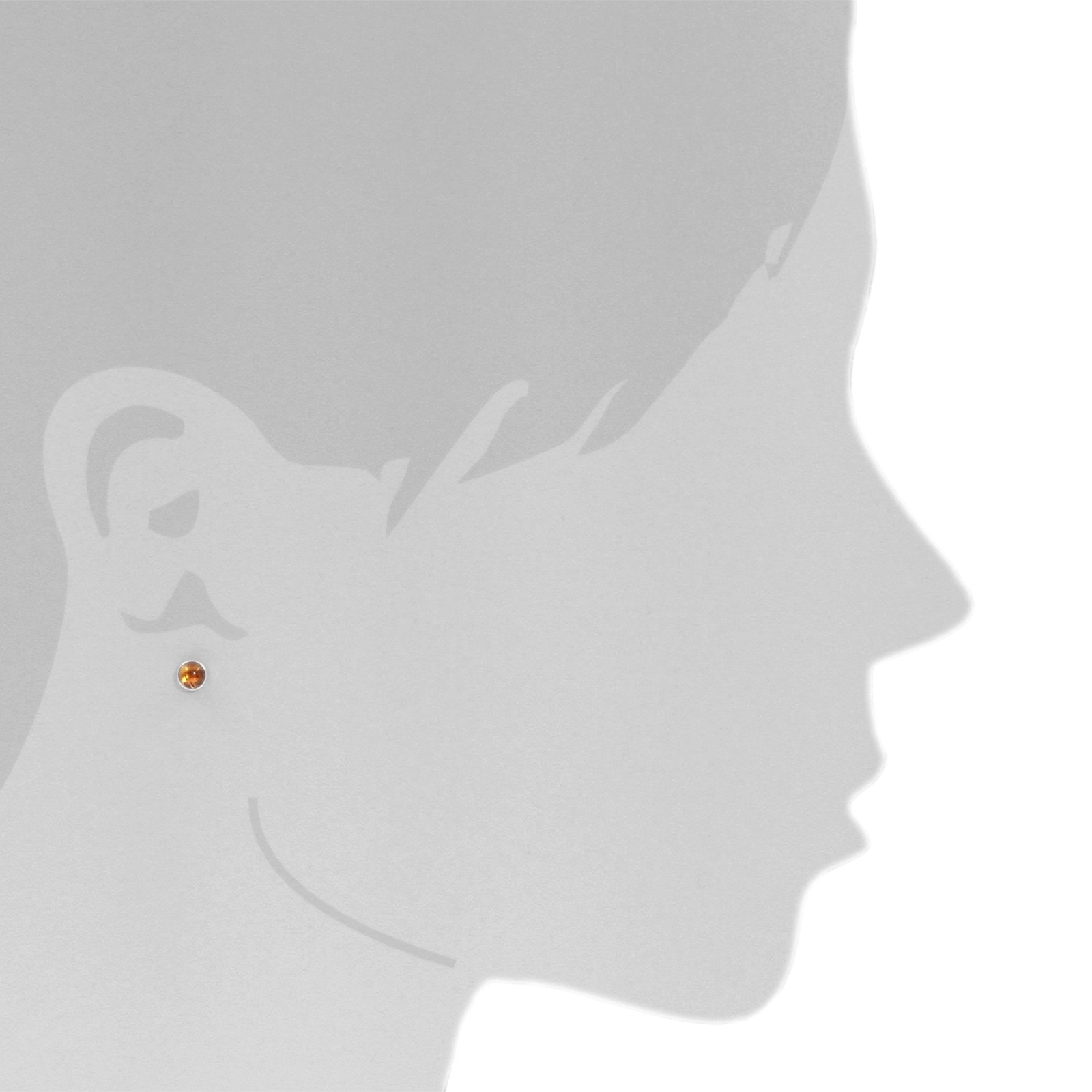 Ostsee-Schmuck Classic 5 mm Stud Earrings Silver Size 6 2