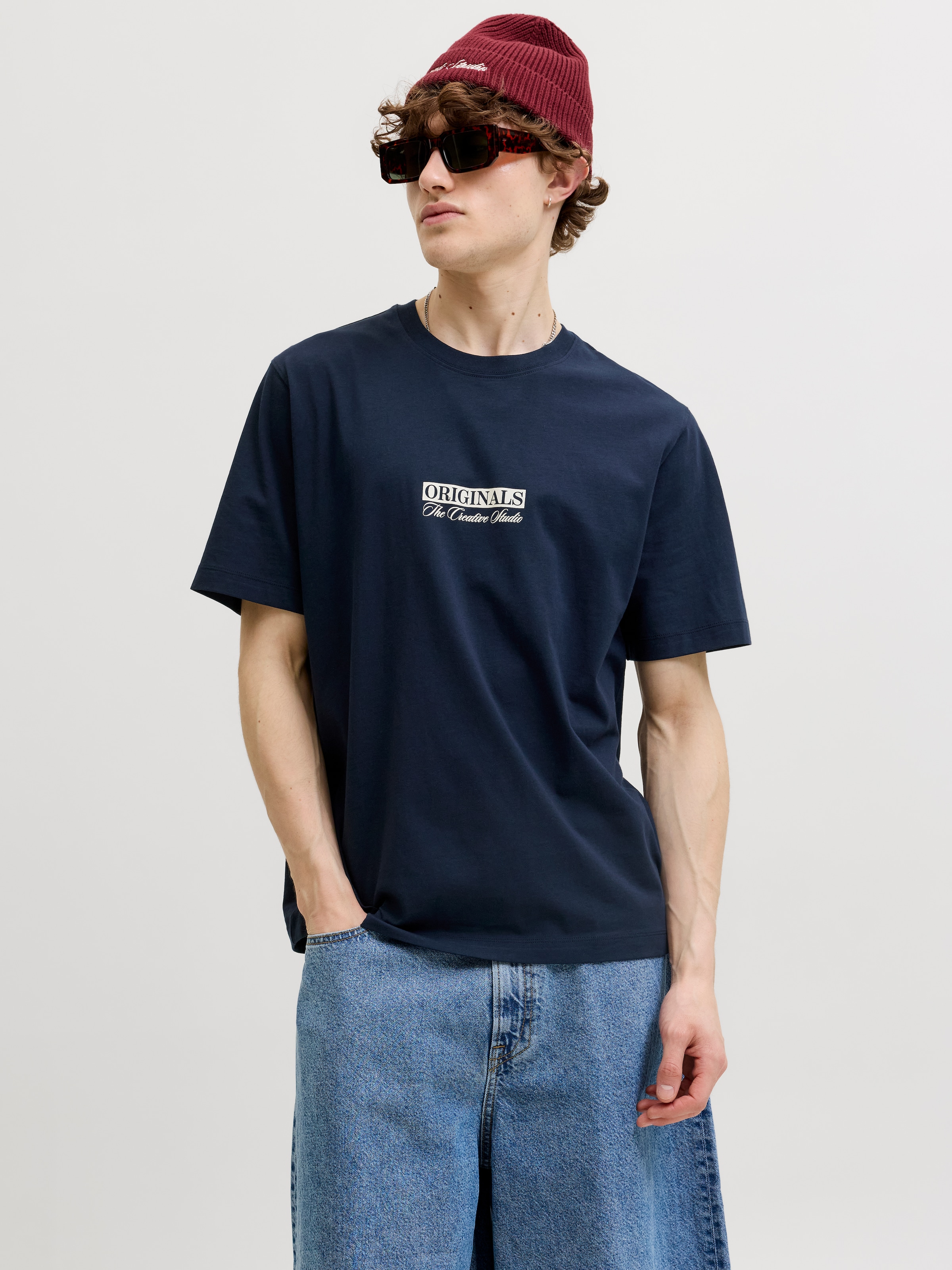 Jack & Jones T-Shirt "JORSAVONA BOX TEE SS CN STYD SS26" Baumwolle, regular fit