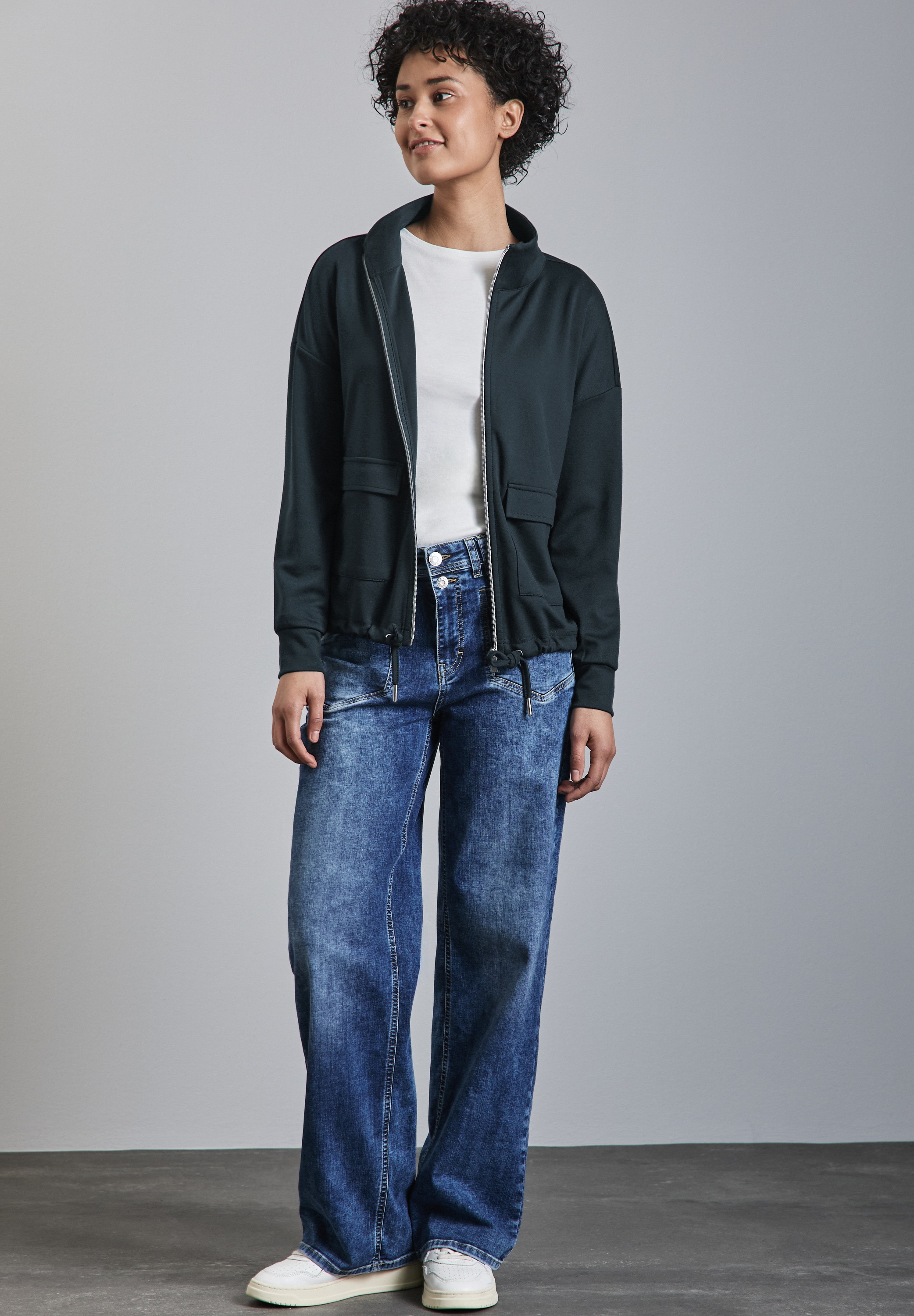 STREET ONE Sweatjacke, aus stretchigem Viskosematerial
