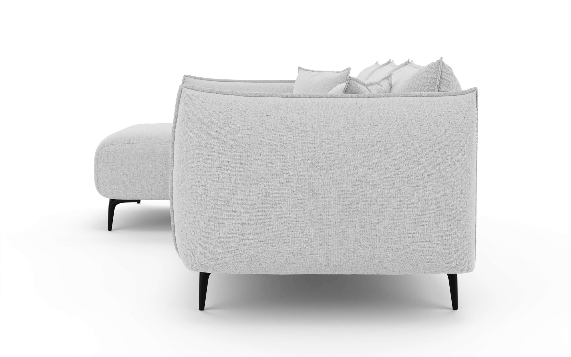 LeGer Home by Lena Gercke Ecksofa »Adelita mit Ottomane links oder rechts bestellbar, B/H/T 270/97/168« L-Form mit Wellenunterfederung, enthält 2 Zierkissen