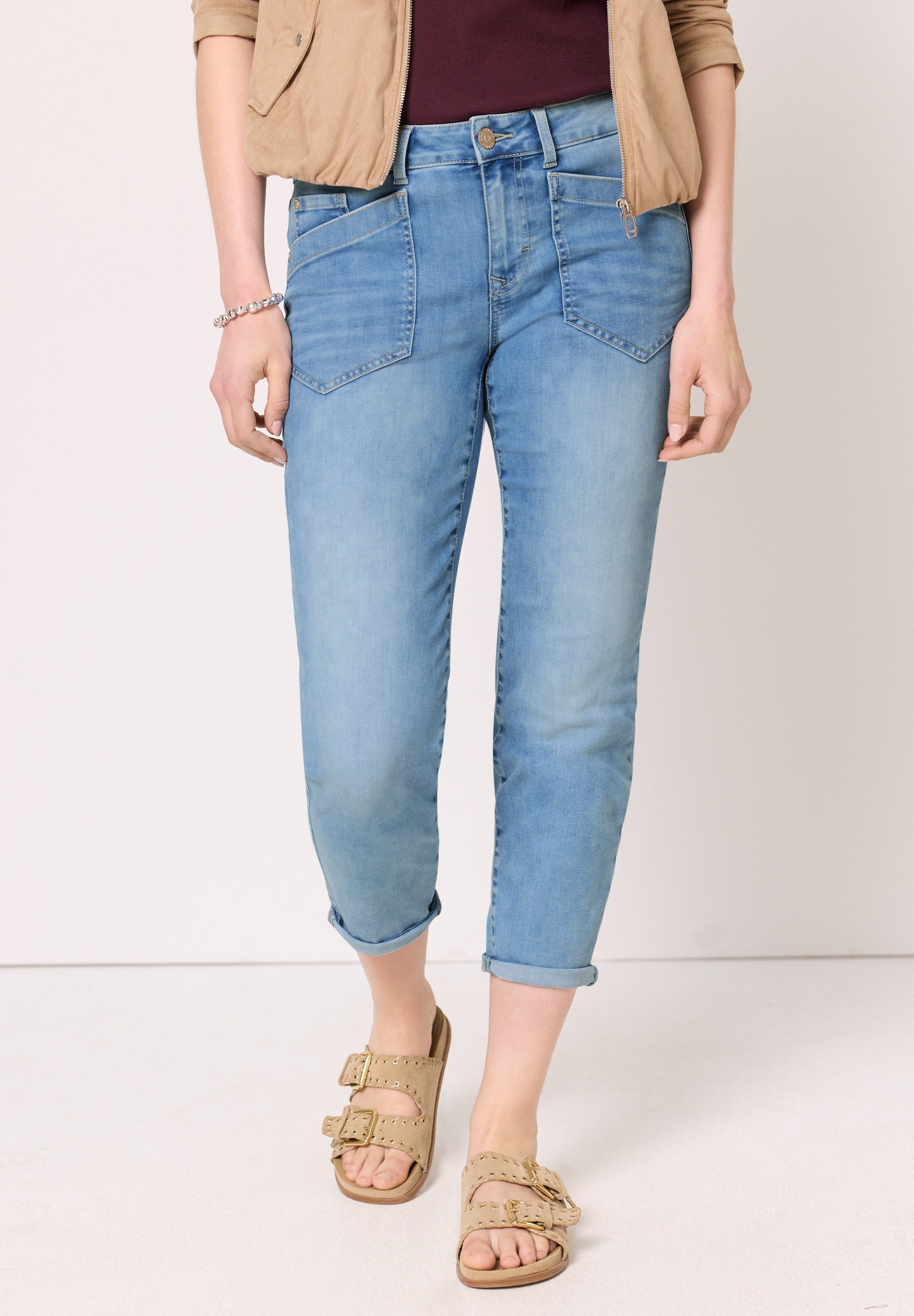 STREET ONE STUDIO Loose-fit-Jeans Middle Waist