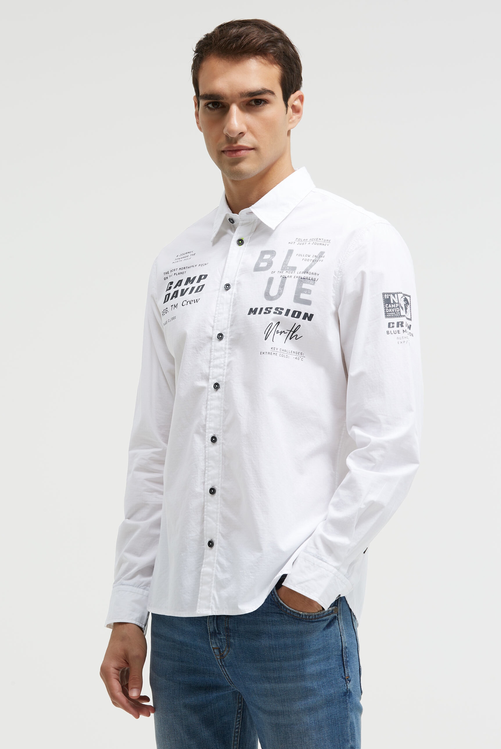 CAMP DAVID Langarmhemd, aus Baumwolle günstig online kaufen
