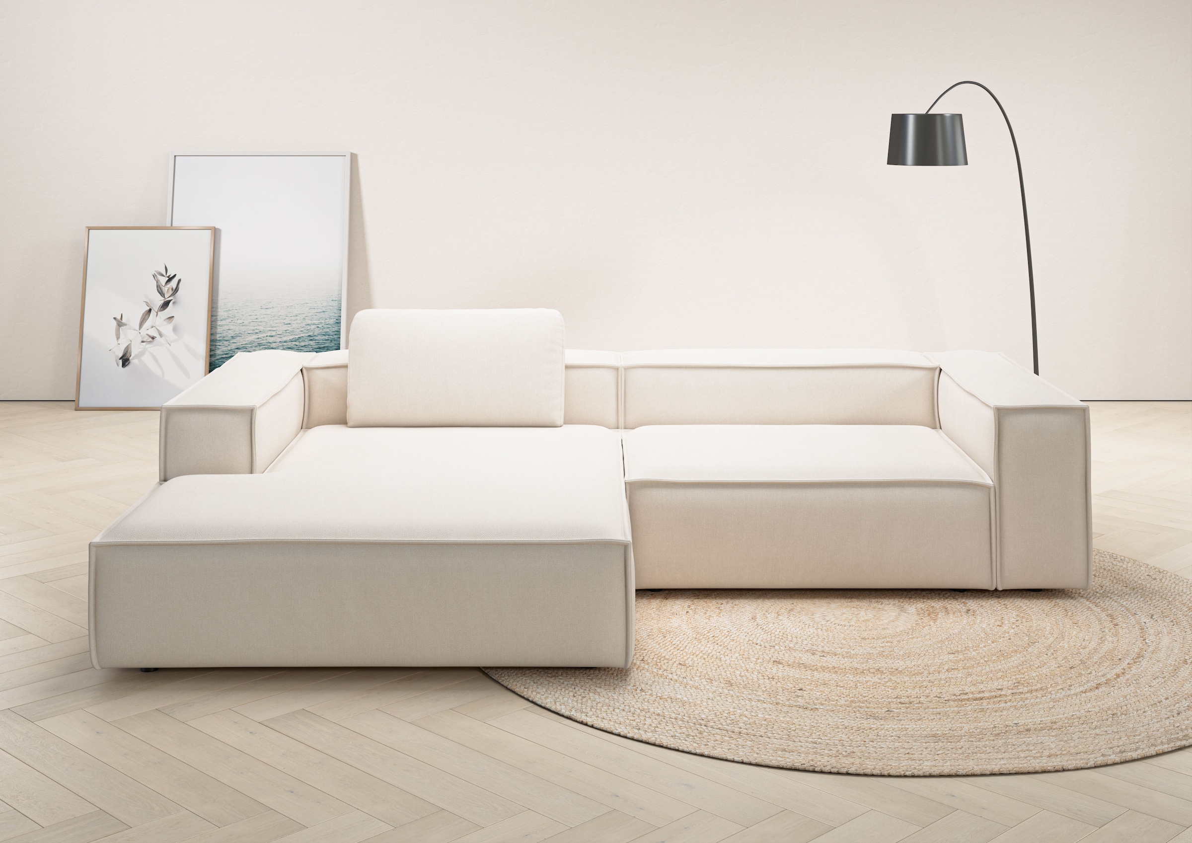 Home affaire Ecksofa "Watertown, modernes XXL L-Form, 306 cm breit" Großzüg günstig online kaufen