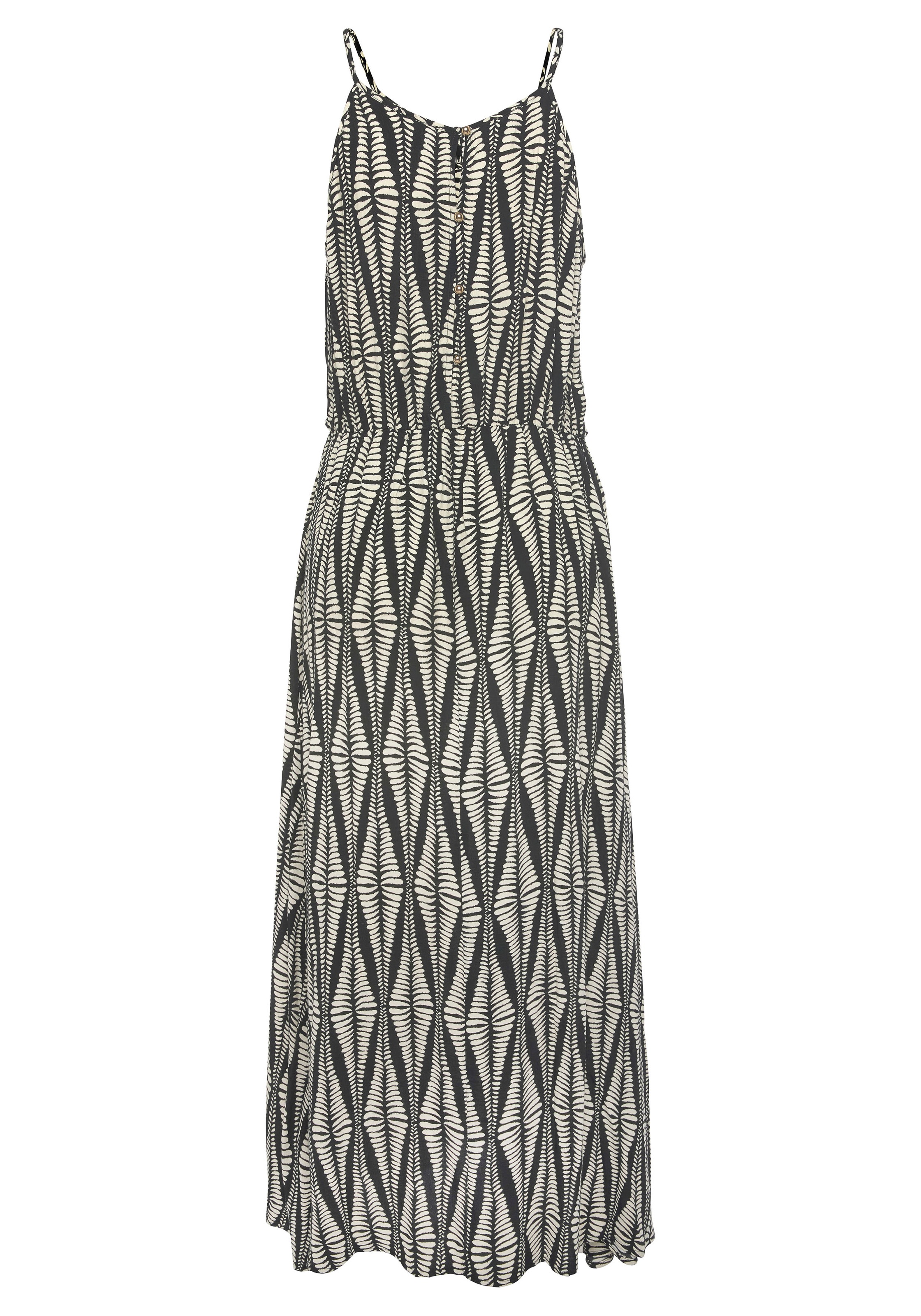 LASCANA Maxi Dress Black/Sand 3