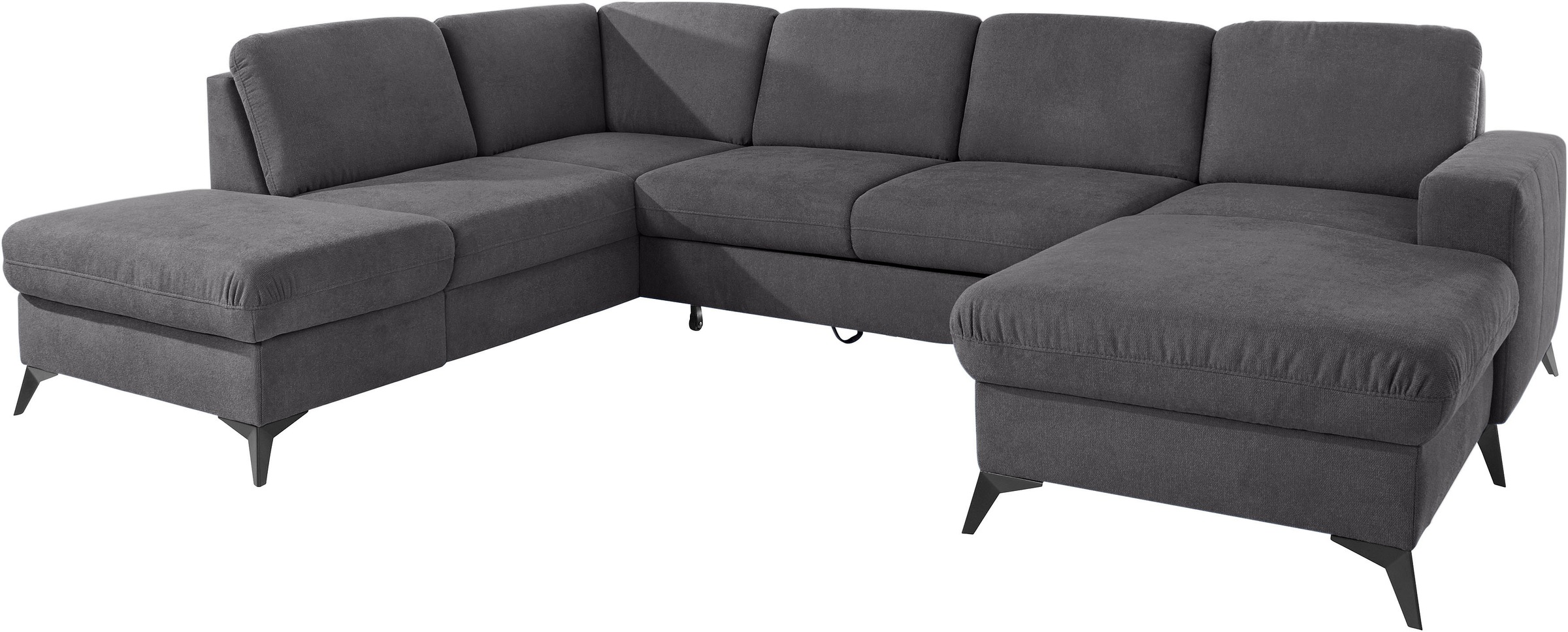 Home Affaire Lolland U-Shape Sofa Anthracite Grey 2
