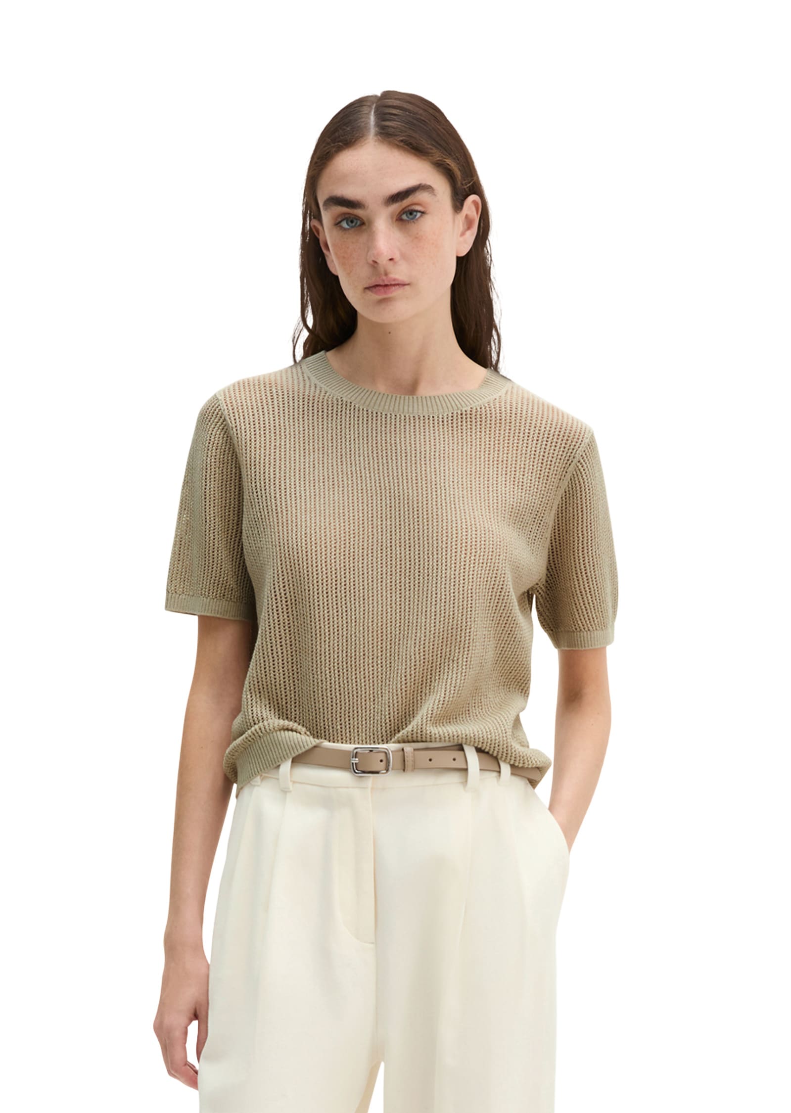 Marc O'Polo Strickpullover »aus Baumwolle-Leinen-Slub-Garn«