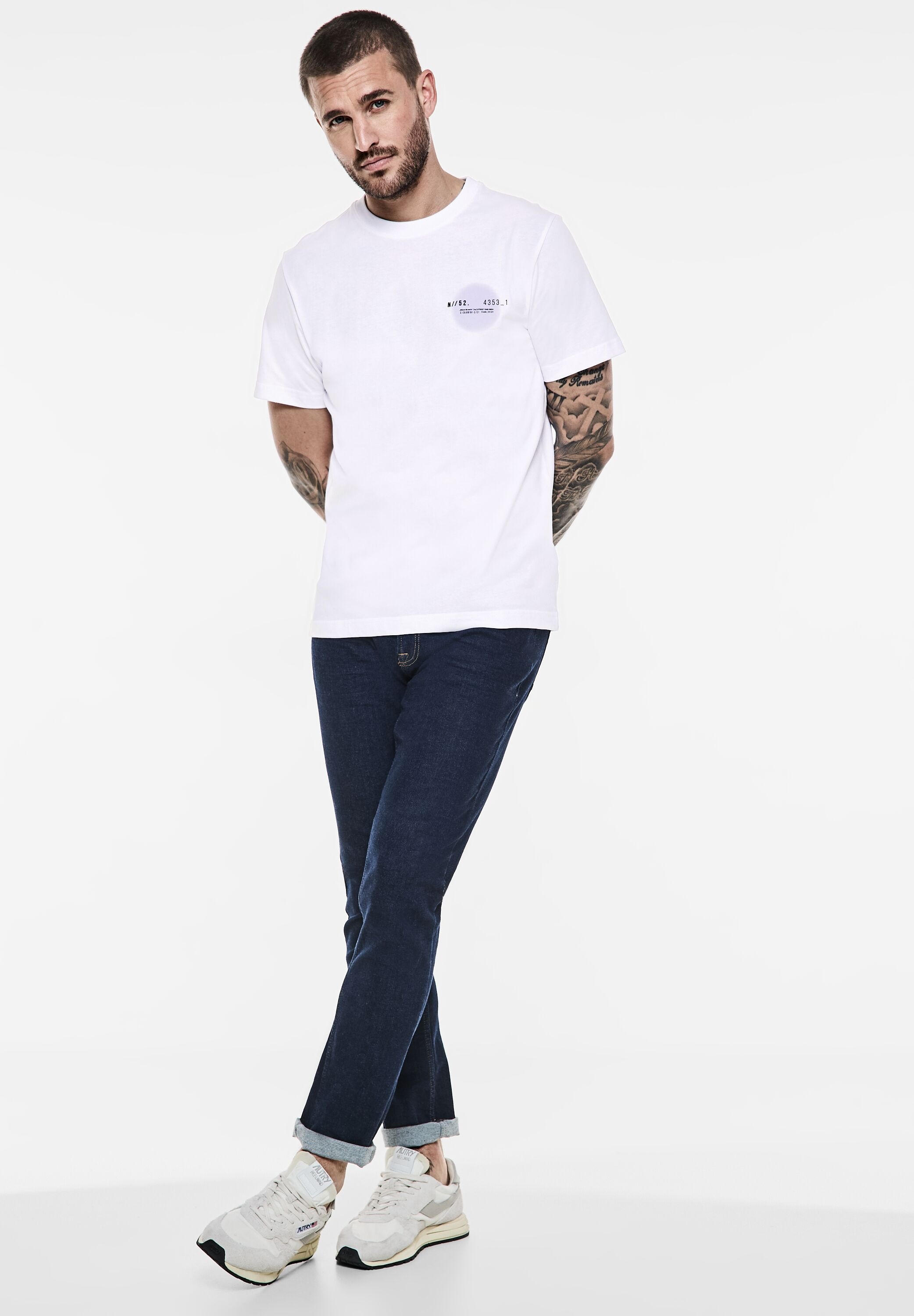STREET ONE MEN T-Shirt, aus reiner Baumwolle