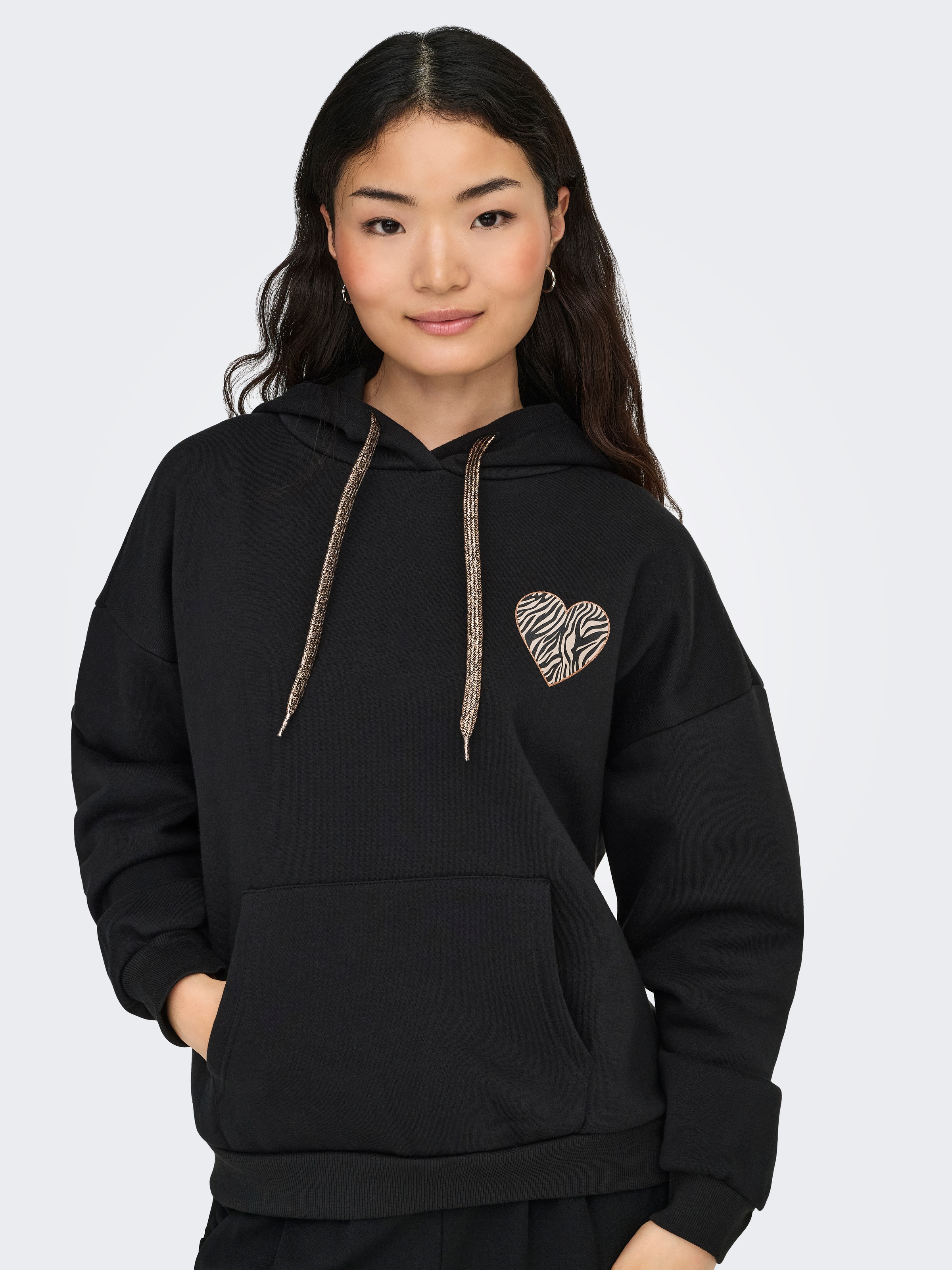 ONLY Kapuzensweatshirt "ONLDAZE L/S ANIMAL HOODIE DETAILS CS SWT" günstig online kaufen